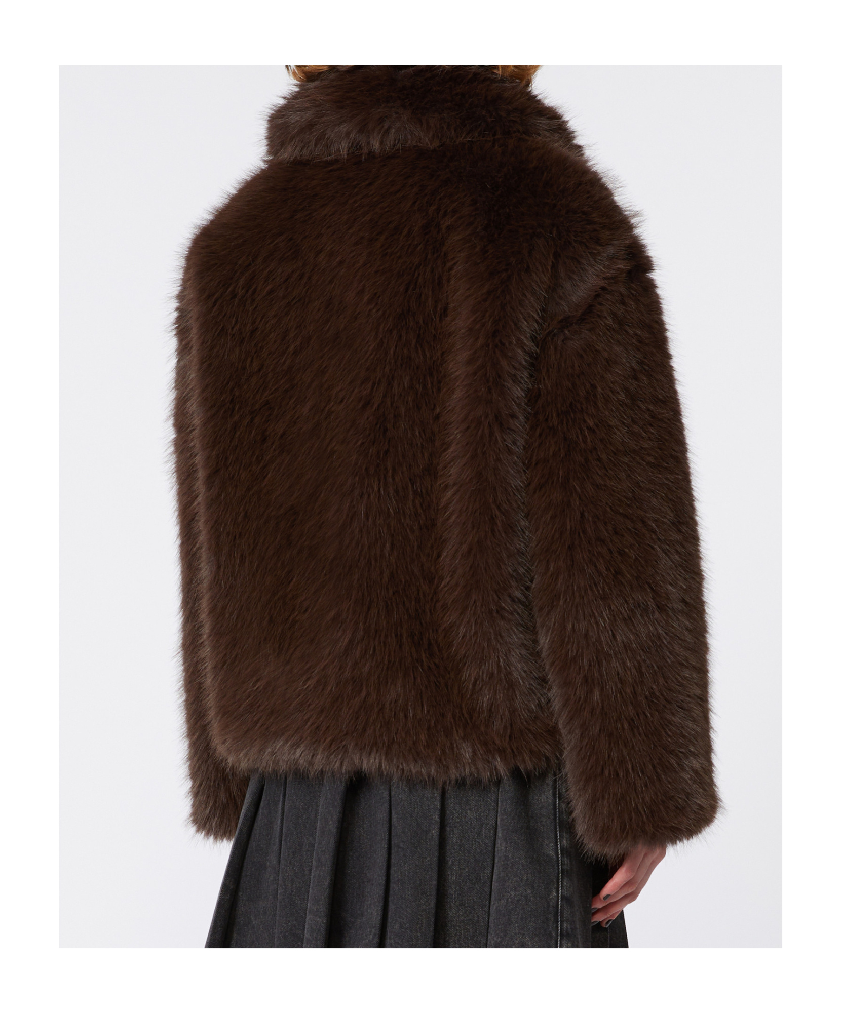 Weekend Max Mara Long-sleeved Cropped Jacket In Brown