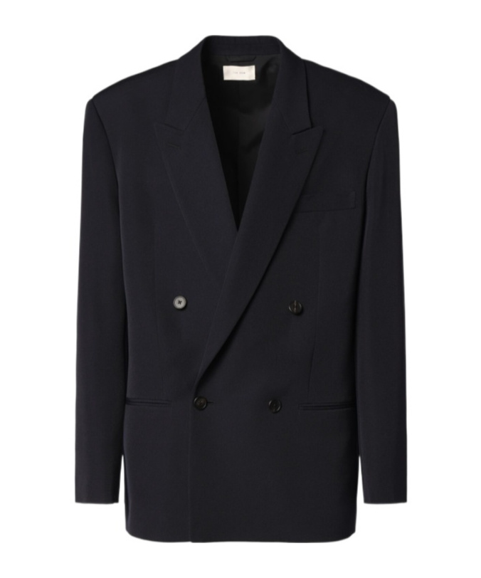 The Row Double-breasted Blazer In Black