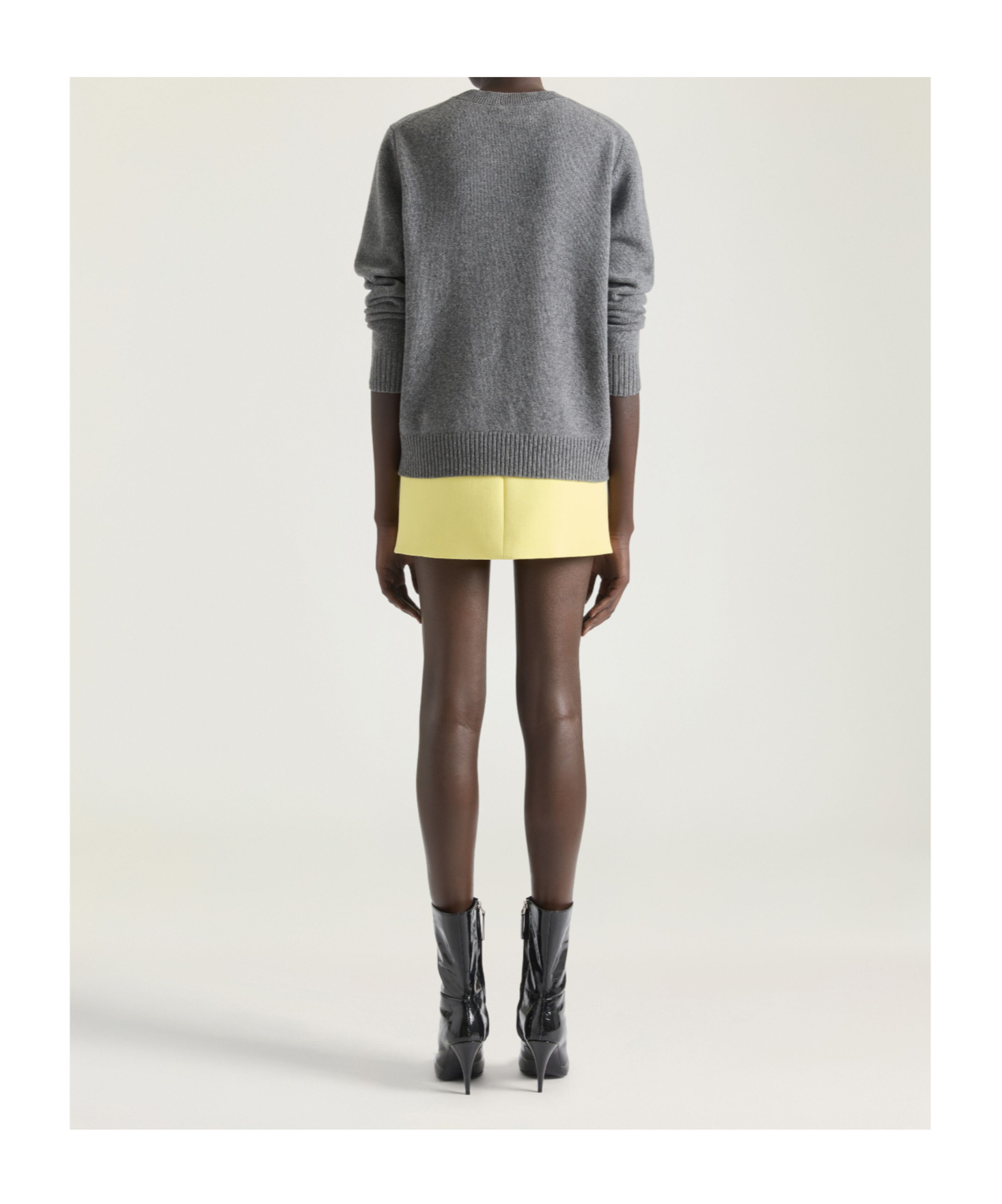 Givenchy Sweater In Wool Cashmere With  Signature In Gray