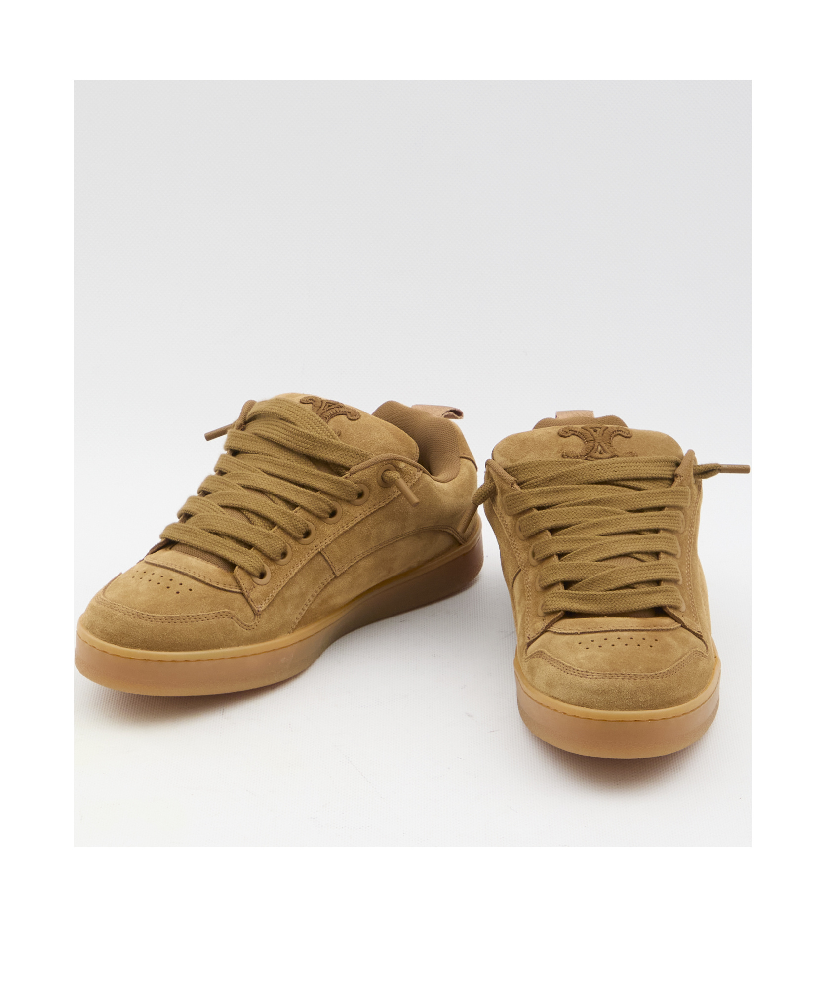 Celine Low Top Skate Sneakers In Brown