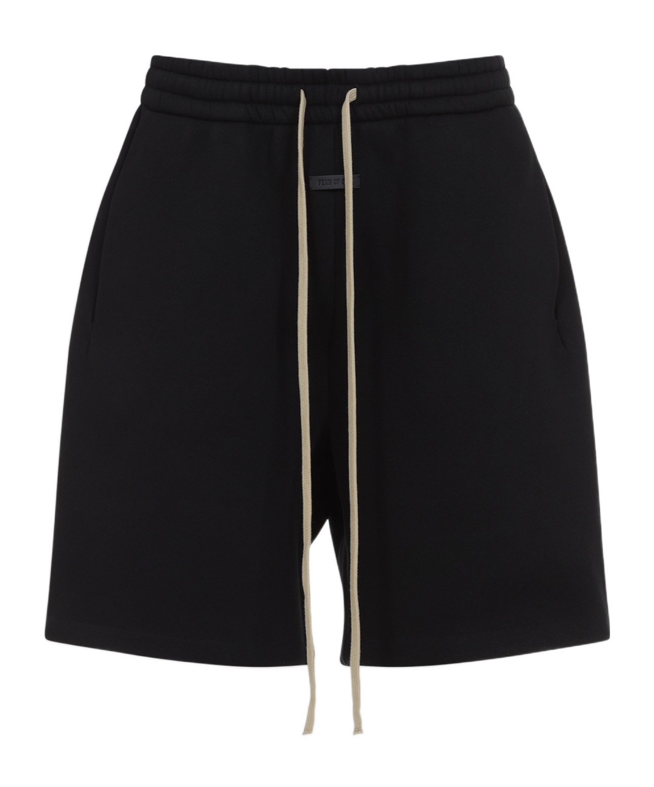 Fear Of God Mens Navy Tailored Brand-patch Relaxed Wool Shorts Xl In Black