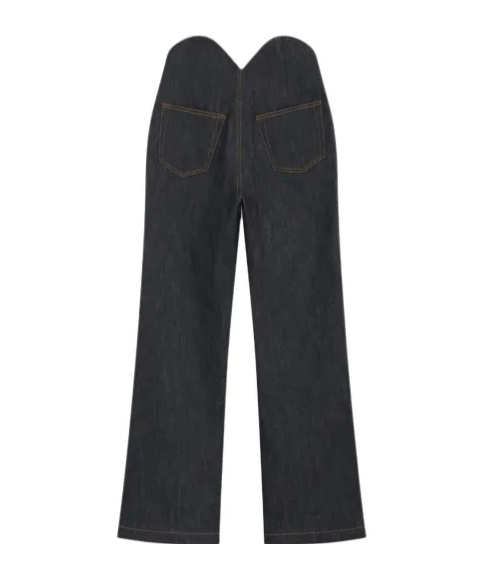 We11 Done Uneven Thigh-rise Wide-leg Jeans In Blue