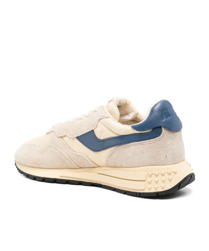 Autry 'reelwind Super Vintage' Grey Sneakers With Logo Patch On The Tongue And Contrasting Heel