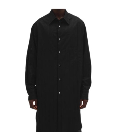Ann Demeulemeester Dagbart Long Loose Shirt In Black