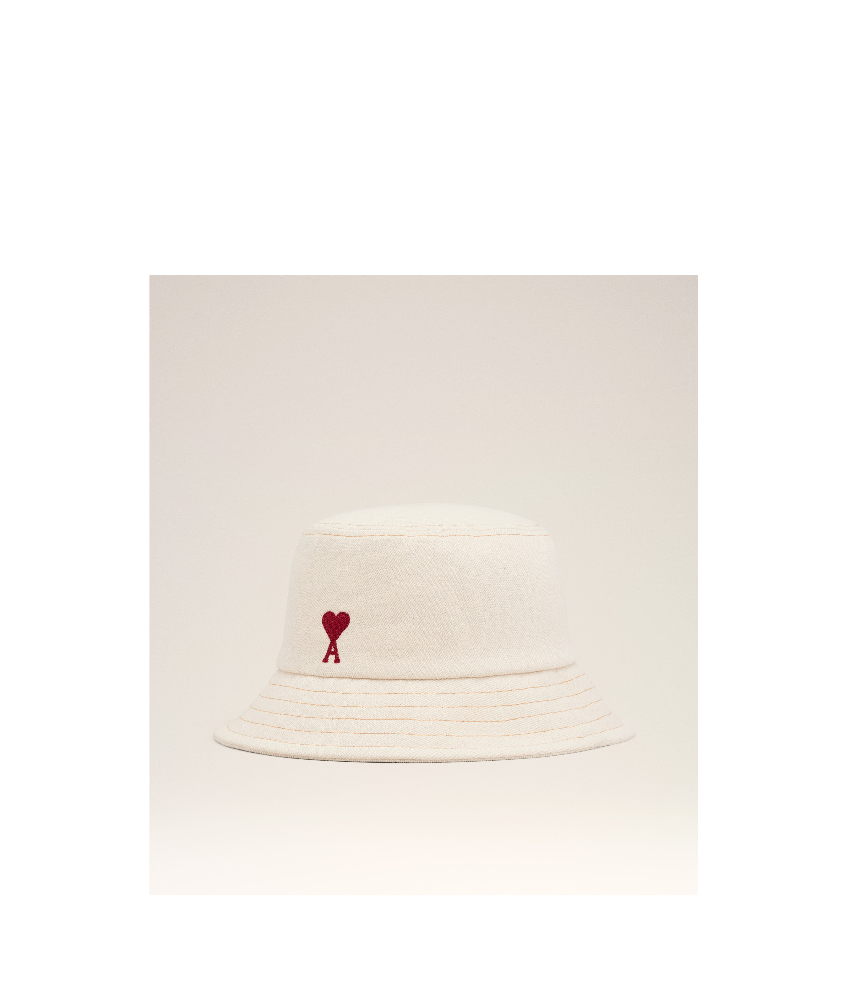 Ami Alexandre Mattiussi Ami Paris Red Adc Bucket Hat Accessories In White