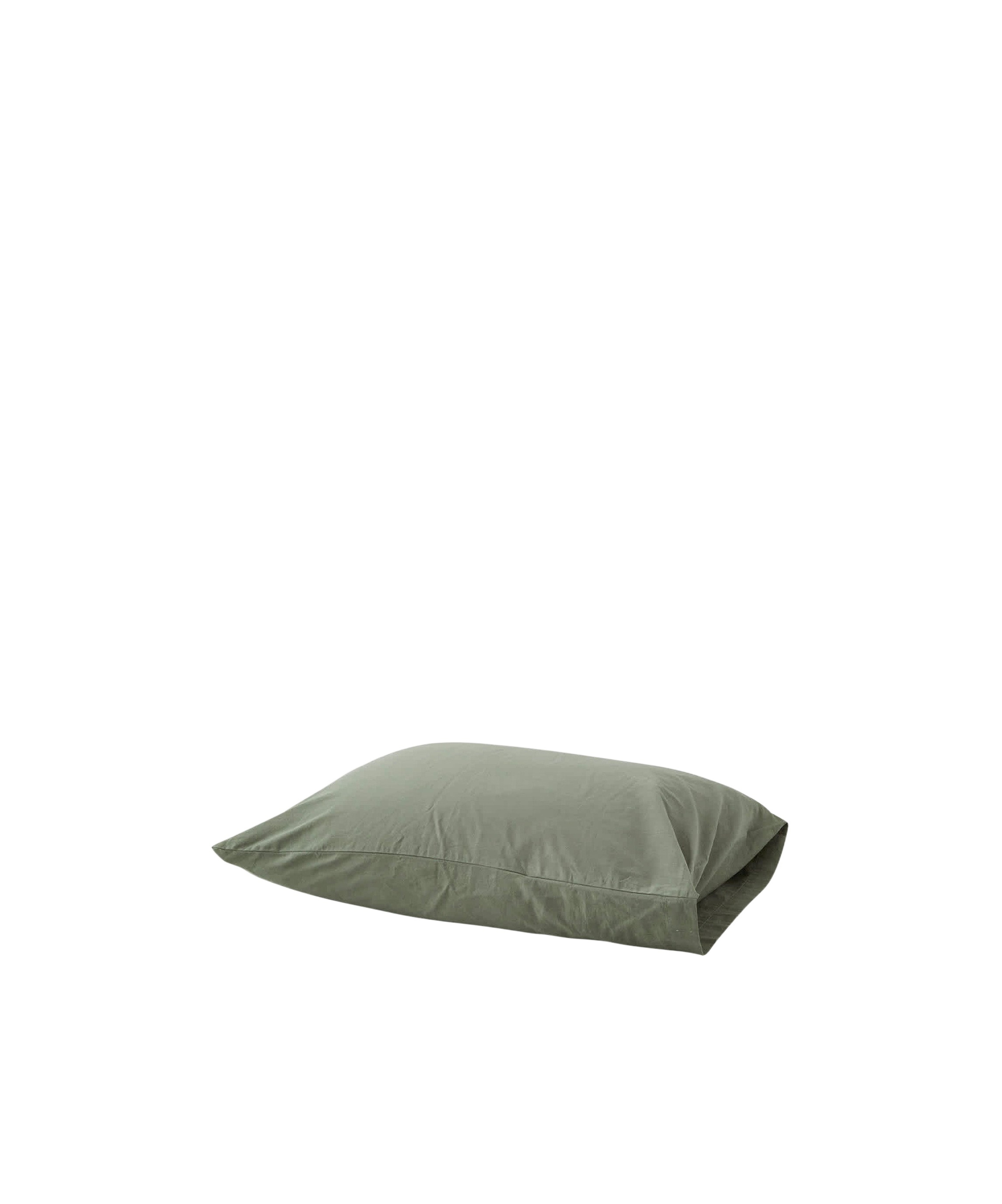 Tekla High-quality Percale Pillowcase In Green