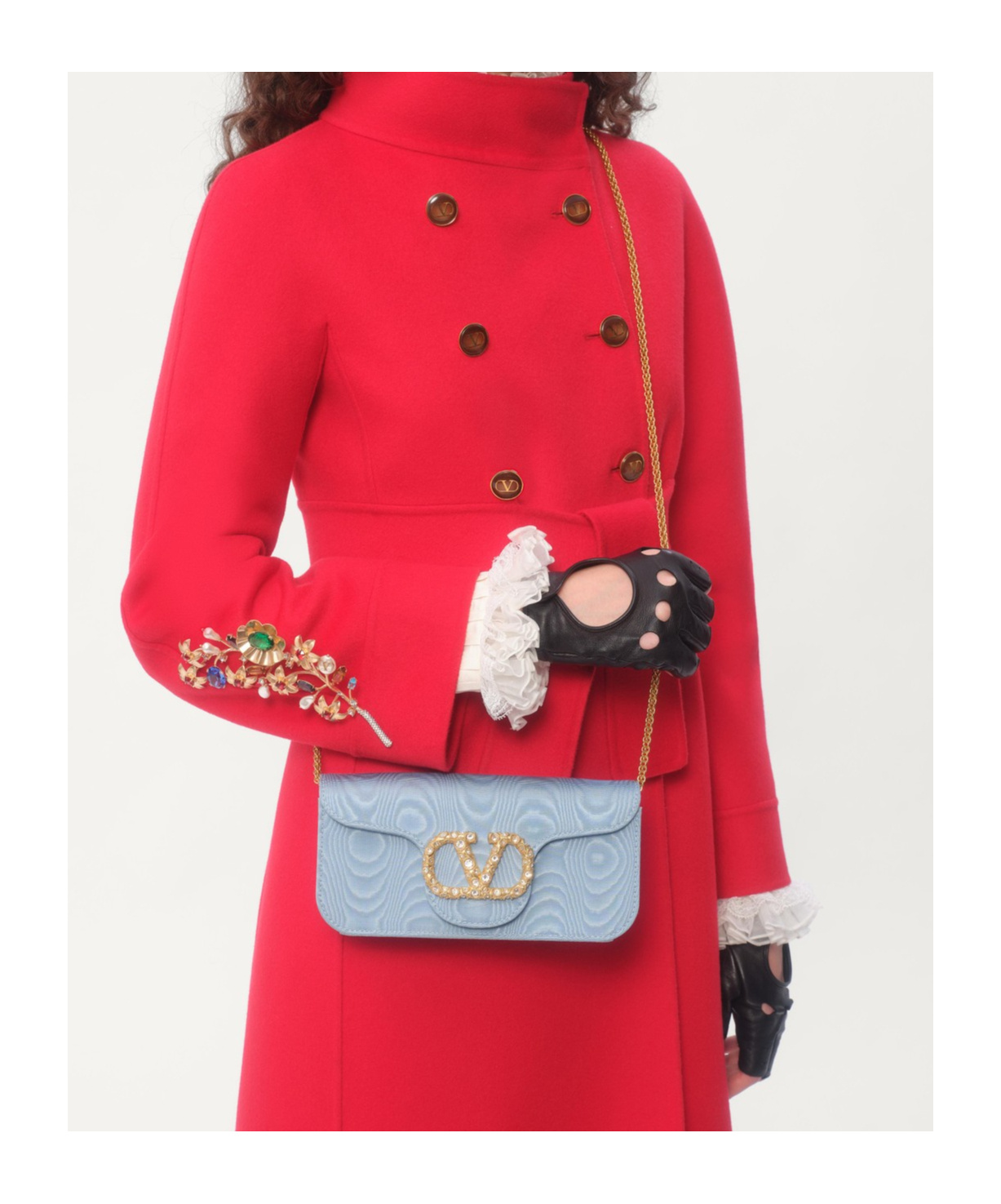 Valentino Flip Shoulder Bag In Blue