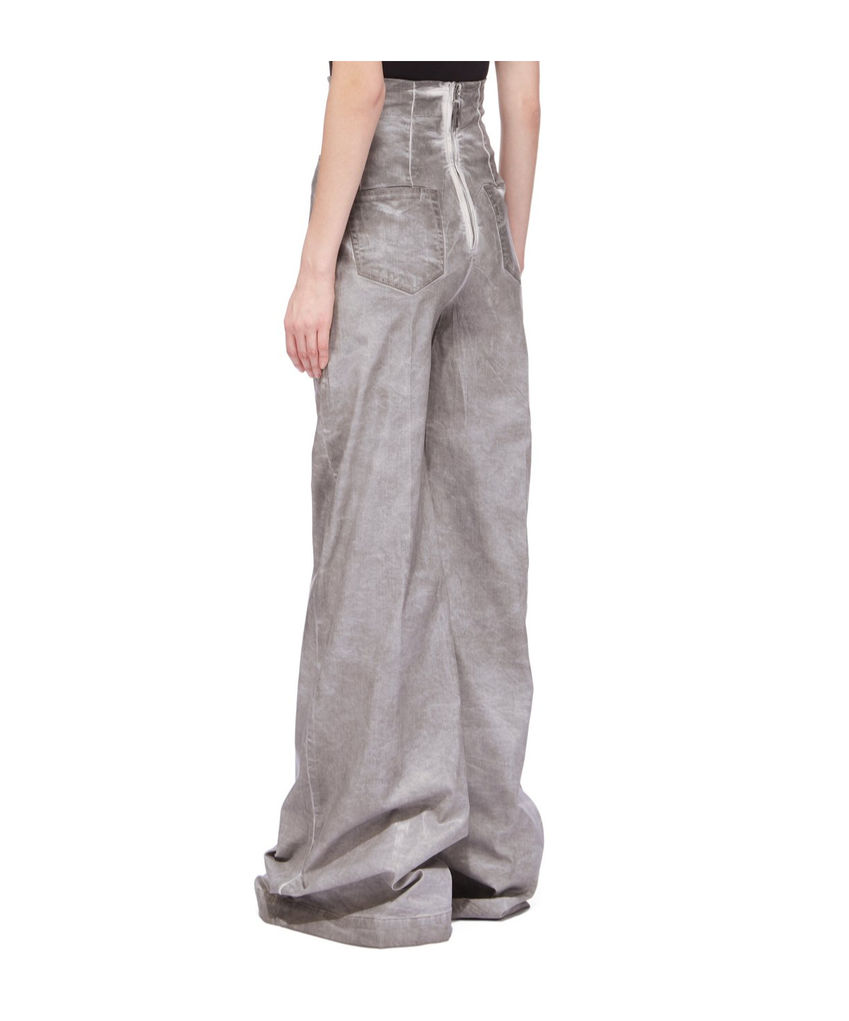 Rick Owens Drkshdw Pearl Foil Stretch Jeans In Gray