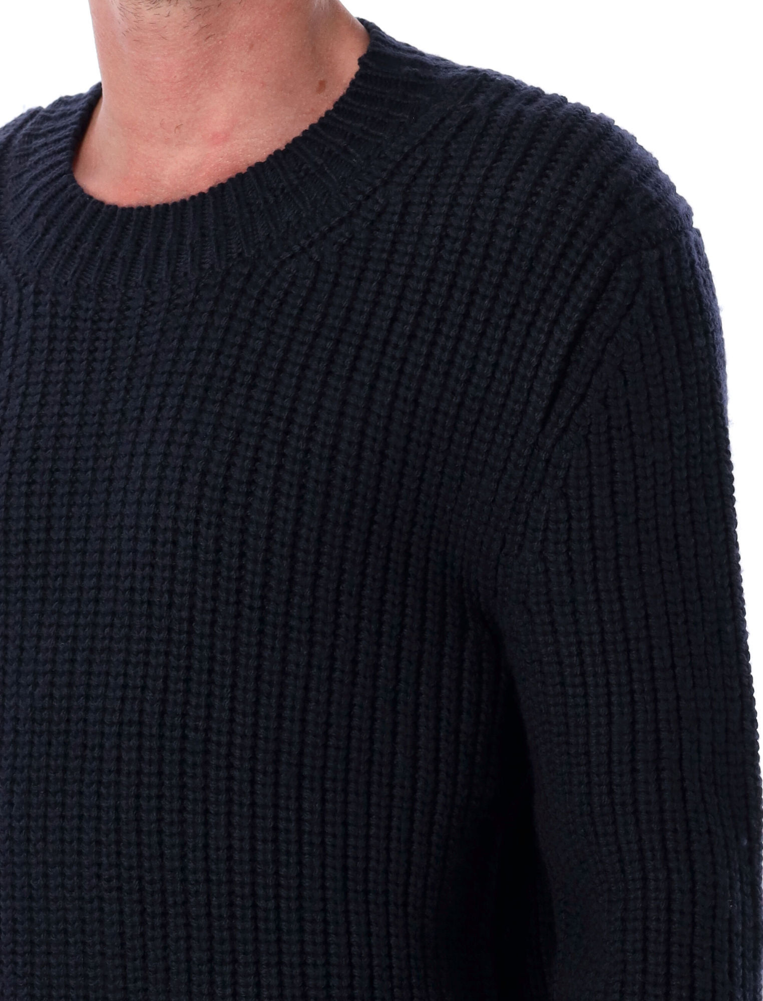 Tom Ford Mens Light Grey Crewneck Knitted Wool Cashmere Blend Jumper In Gray