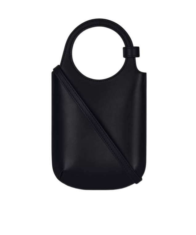 Courrèges Black Slim Holy Crossbody Bag In Black
