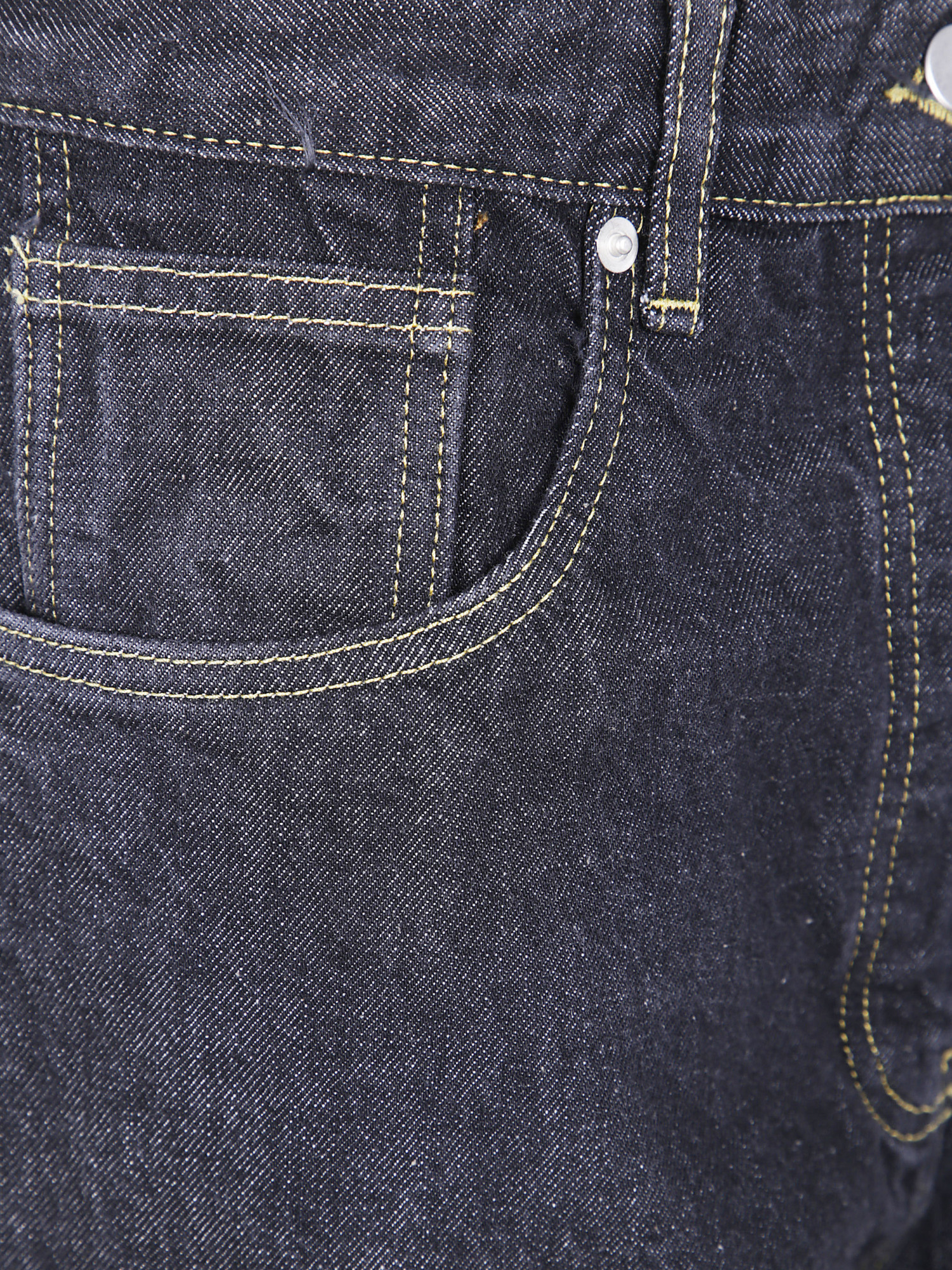 Studio Nicholson Denim Trousers With Belt Loops In Black