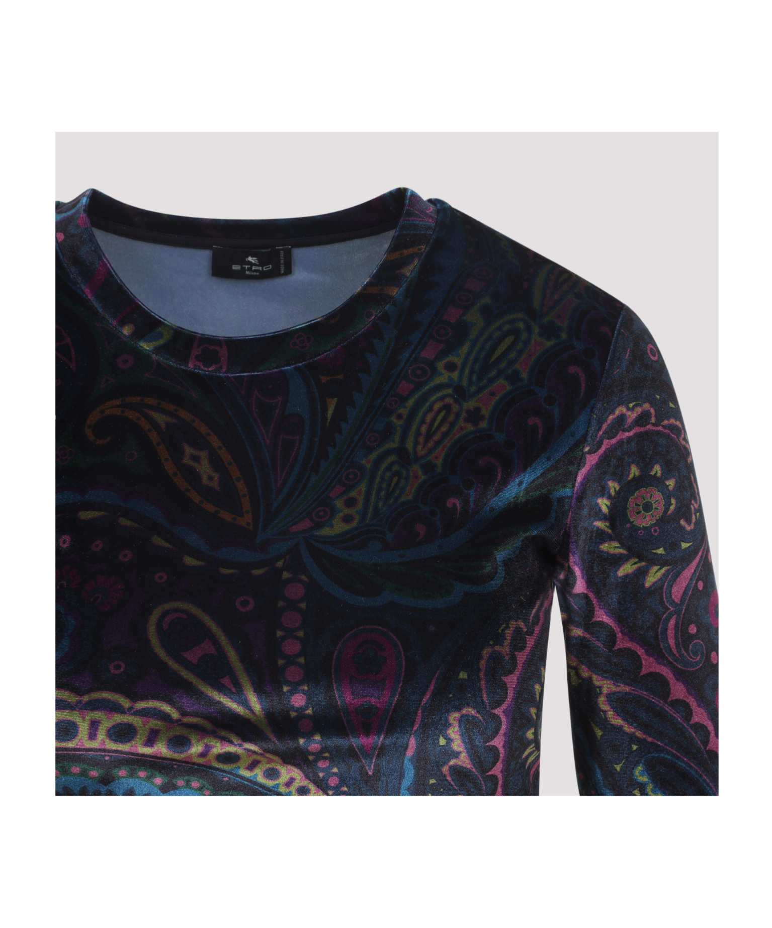 Etro Velvet Top In Multi
