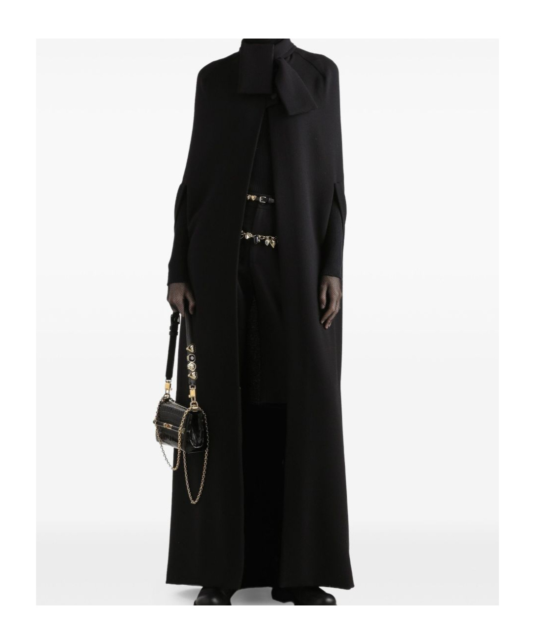 Dolce & Gabbana Double Wool Crepe Midi Skirt In Black