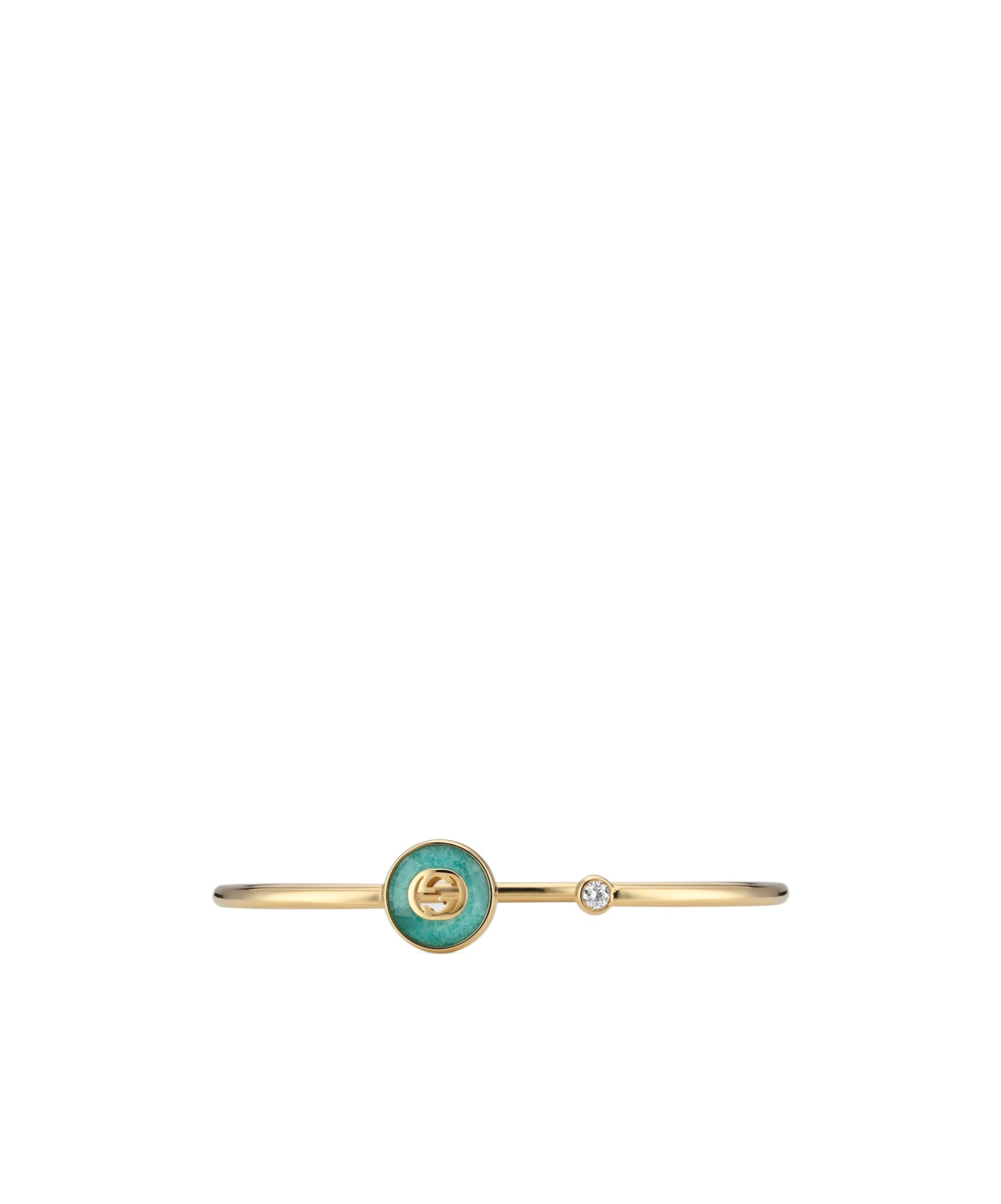 Gucci Interlocking 18k Bangle Bracelet In Gold
