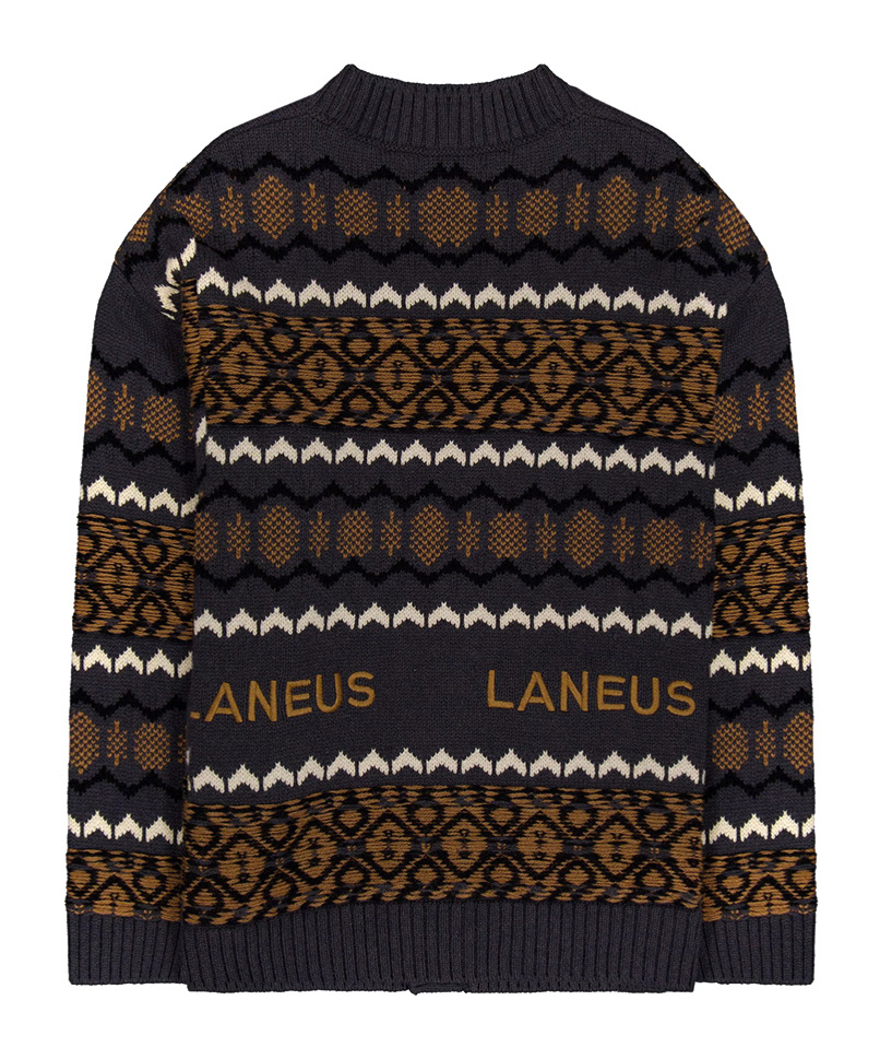 Shop Laneus Jacquard Cardigan In Black