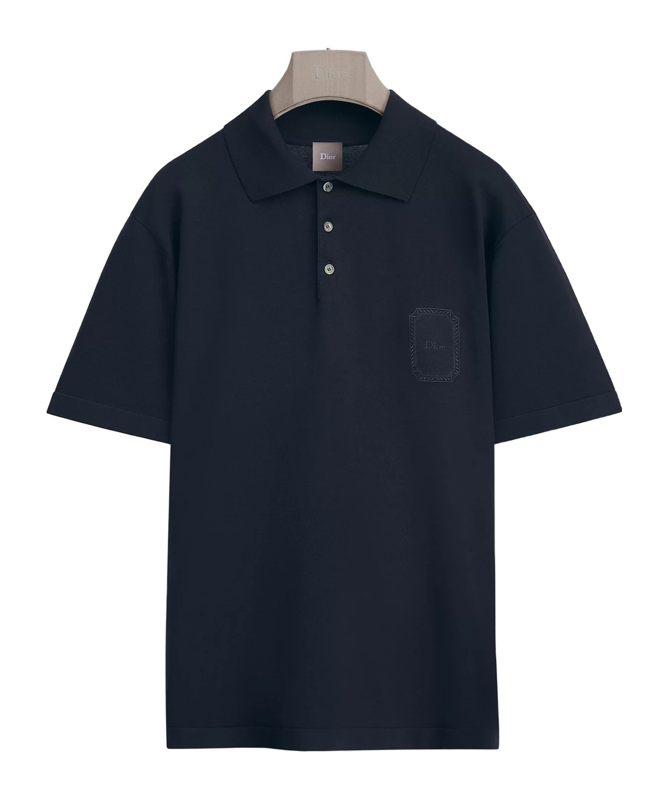 Dior Medaillon Polo Shirt, Regular Fit In Blue