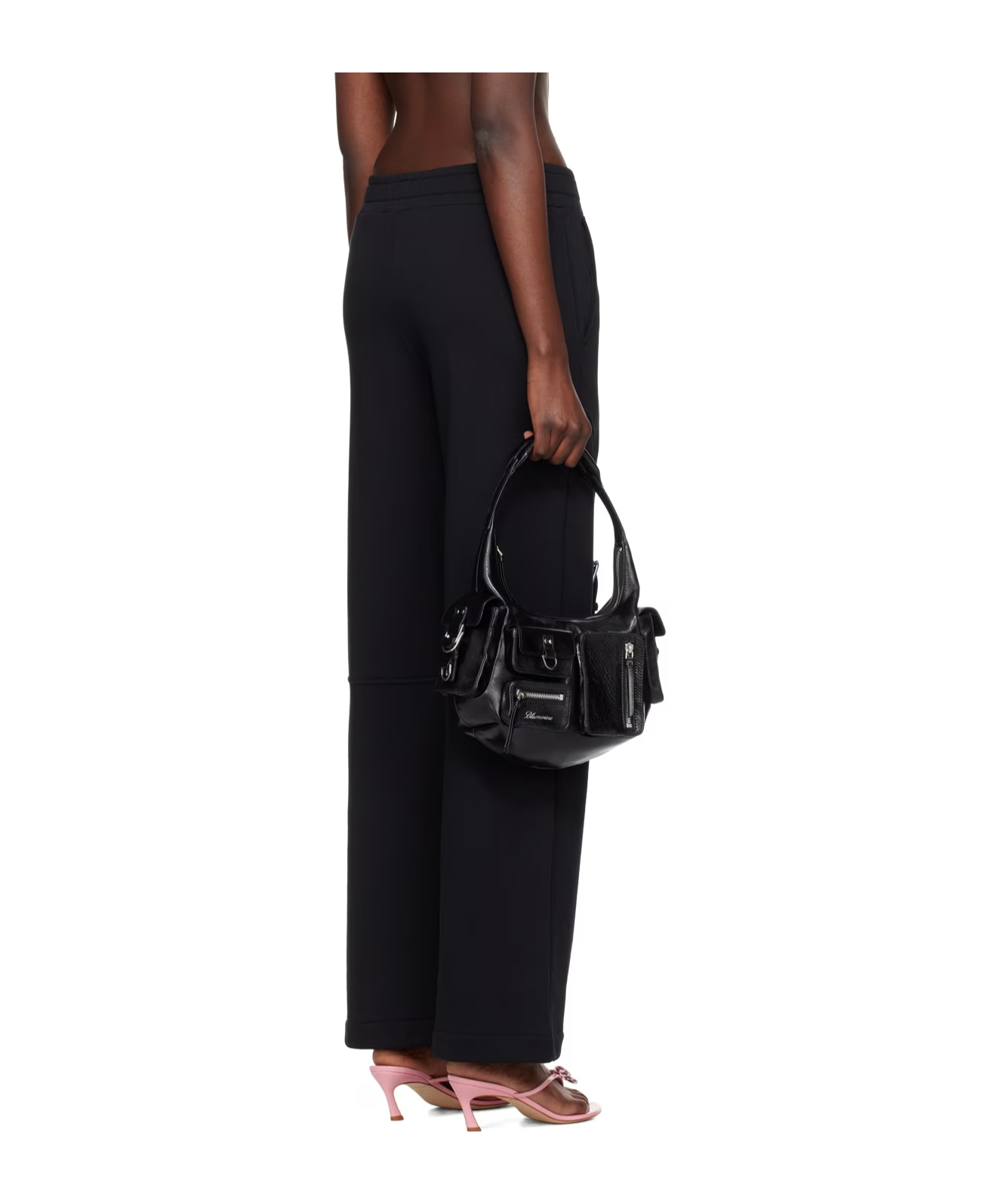 Blumarine Black Cinch Lounge Pants In Black