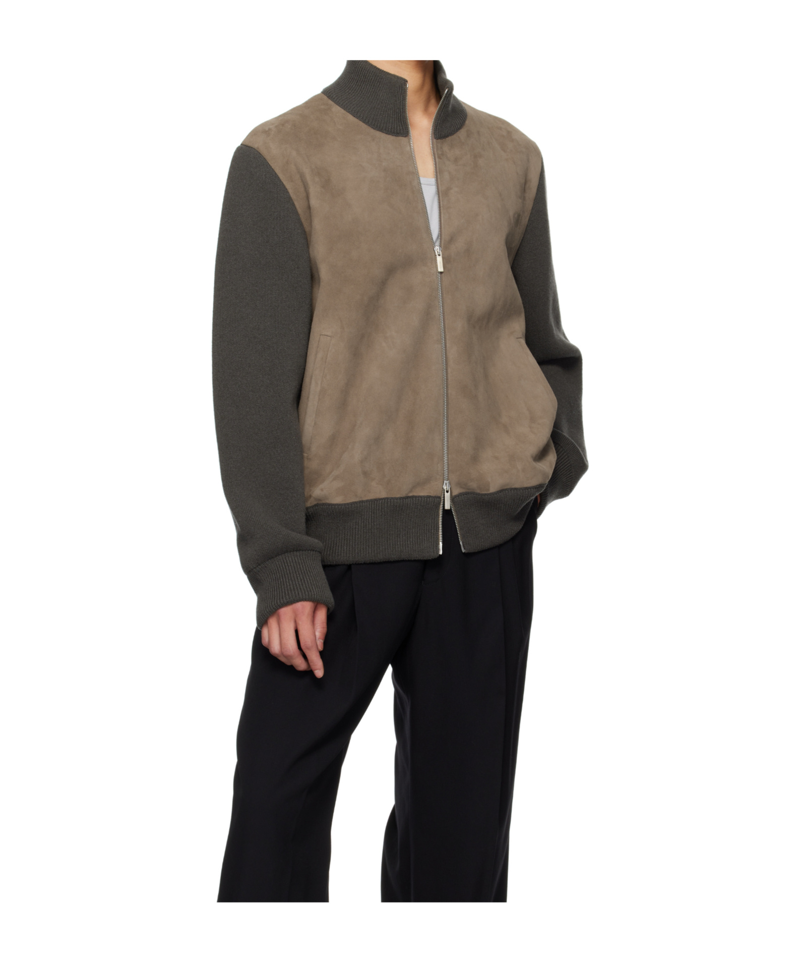 Ferragamo Zip-up Bomber Jacket In Multi