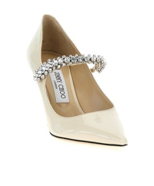 Jimmy Choo Embellished Pointed-toe Pumps In Nude
