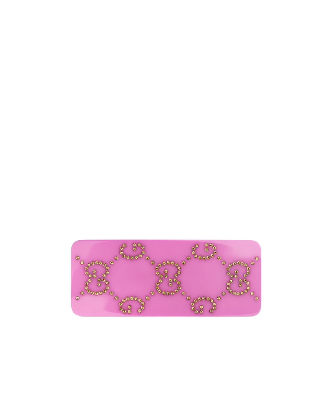 Gucci Gg Crystals Hair Slide In Pink
