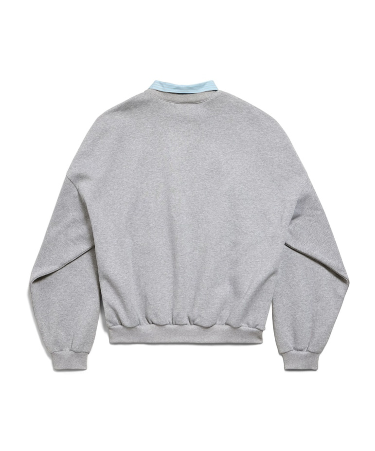 Balenciaga Knitwear Crewneck Embroidered On The Front In Gray
