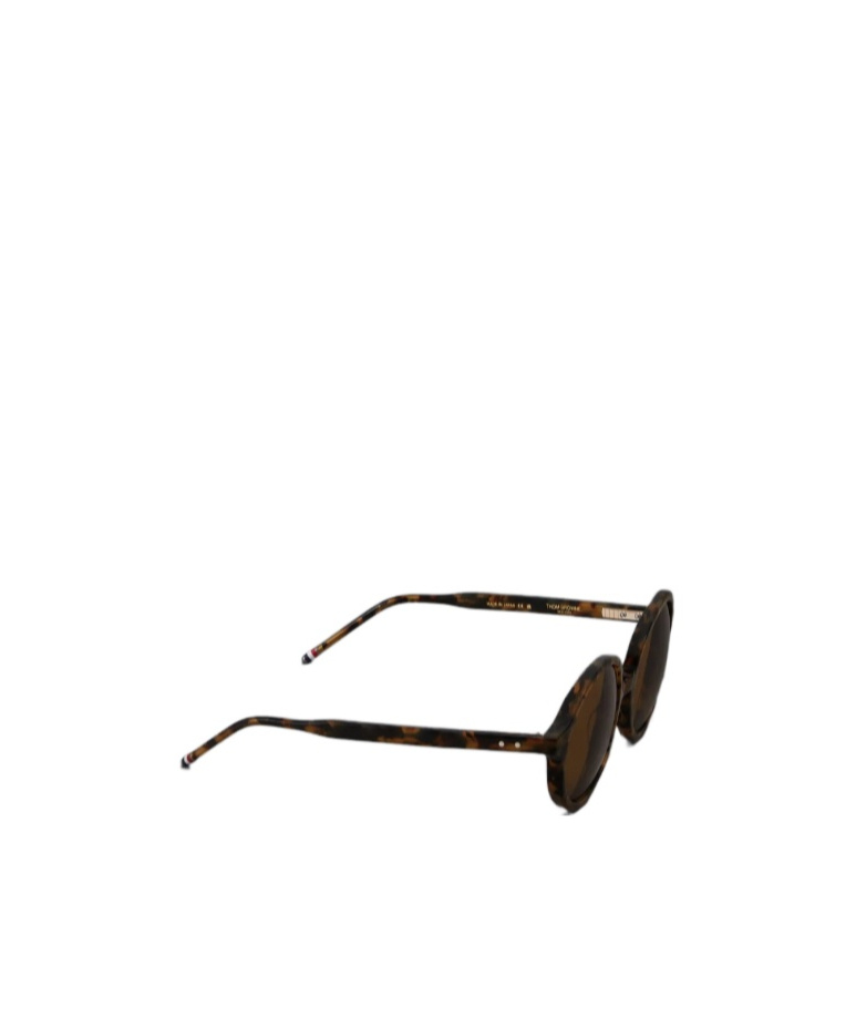 Thom Browne Tortoise Acetate Round Sunglasses In Brown