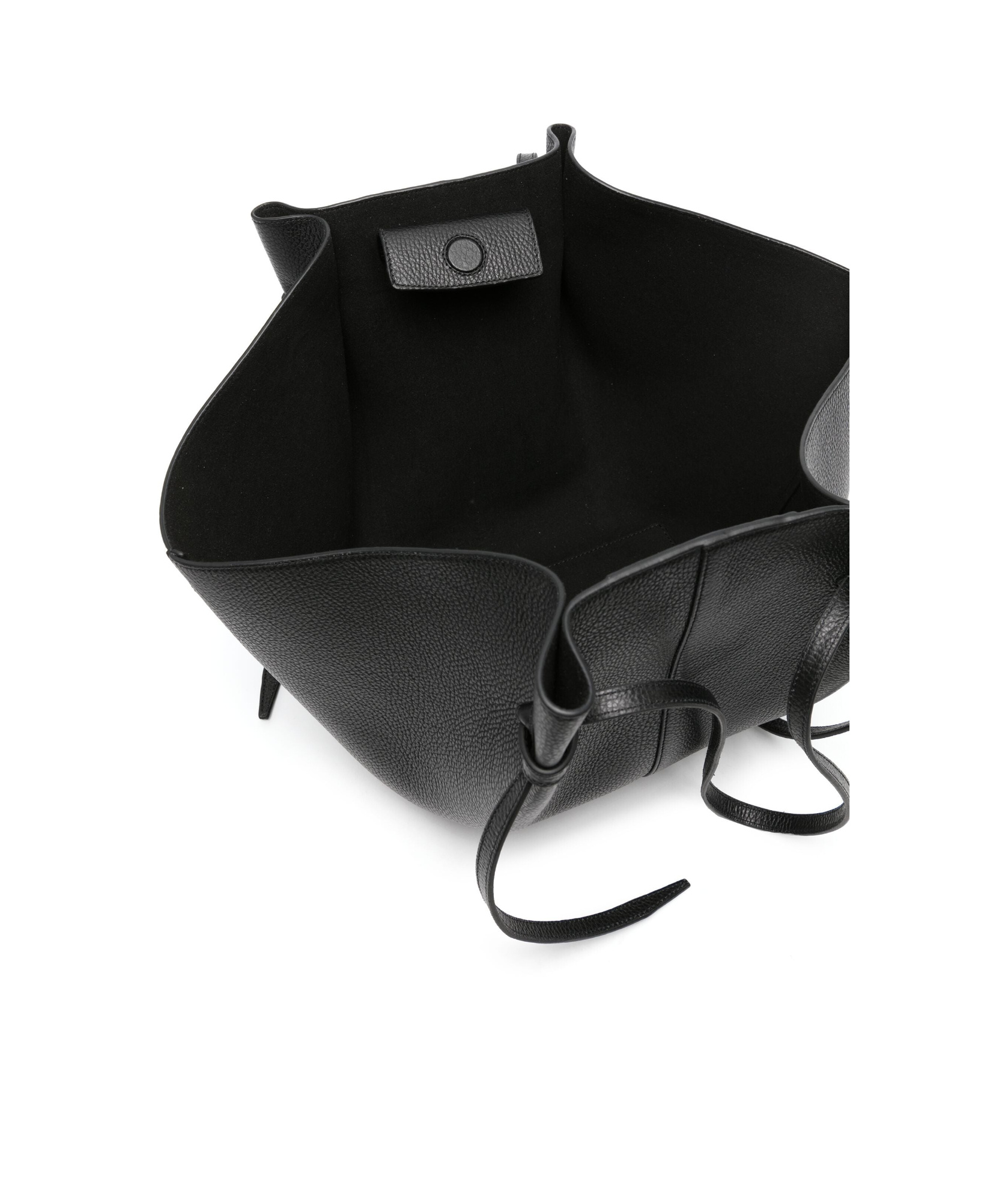 Yuzefi Large Mochi Leather Tote Bag In Black