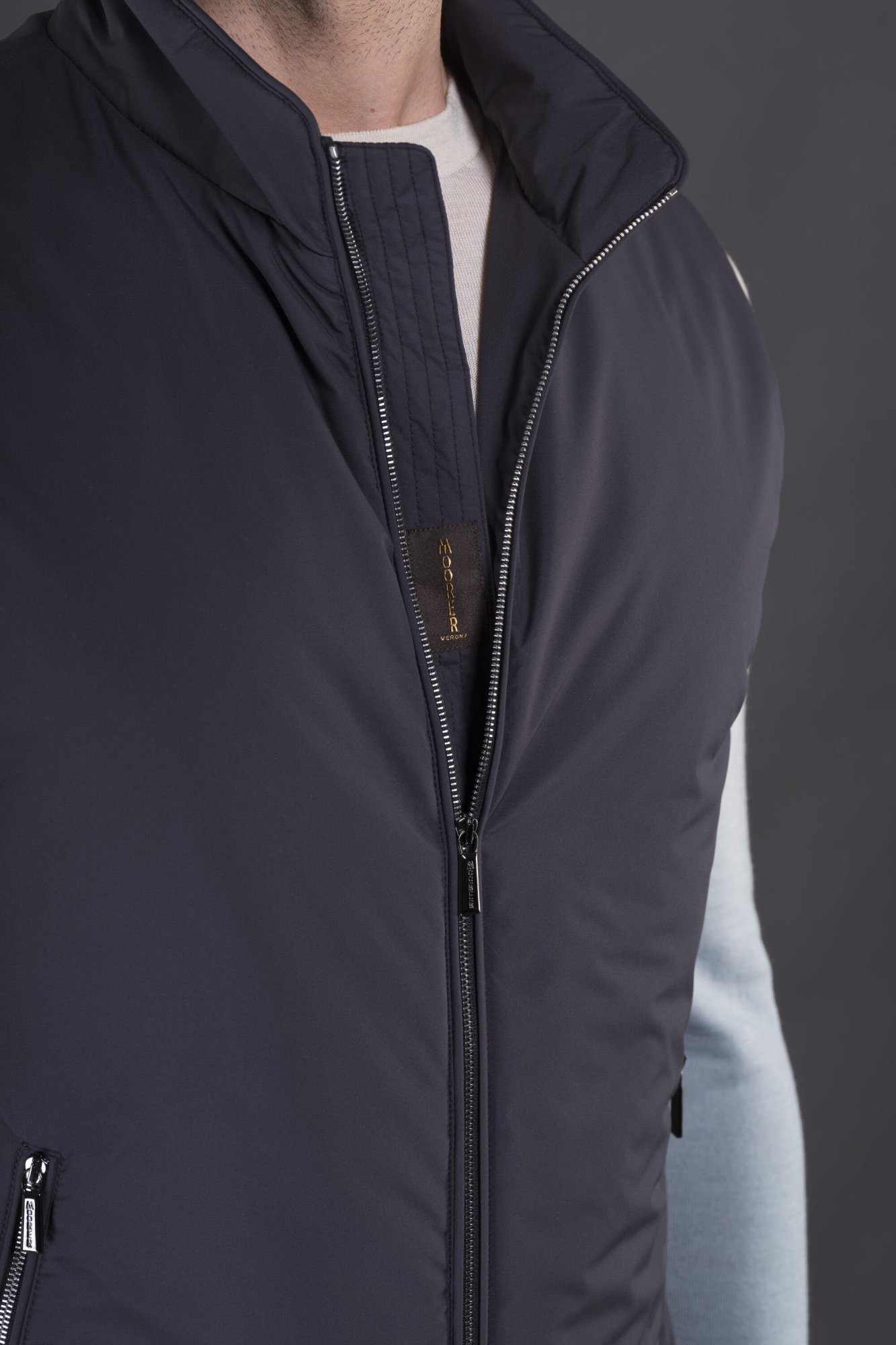 Shop Moorer Senio Skt Vest In Black