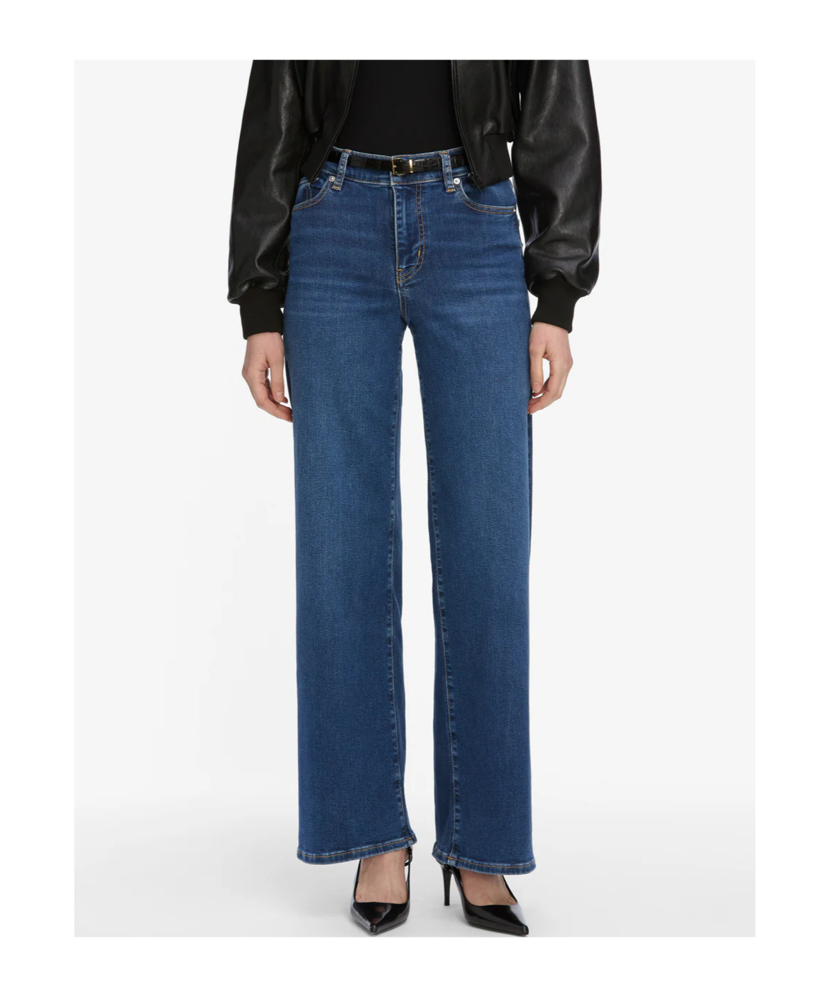 Frame Wide-leg Jeans In Blue