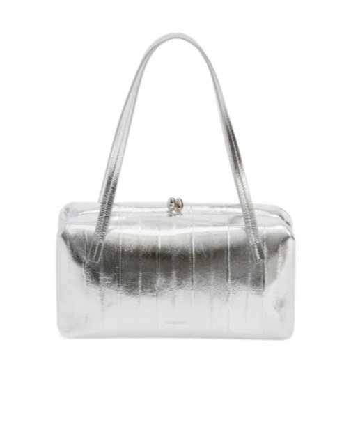 Jil Sander Small Goji Pillow Tote Bag In Silver