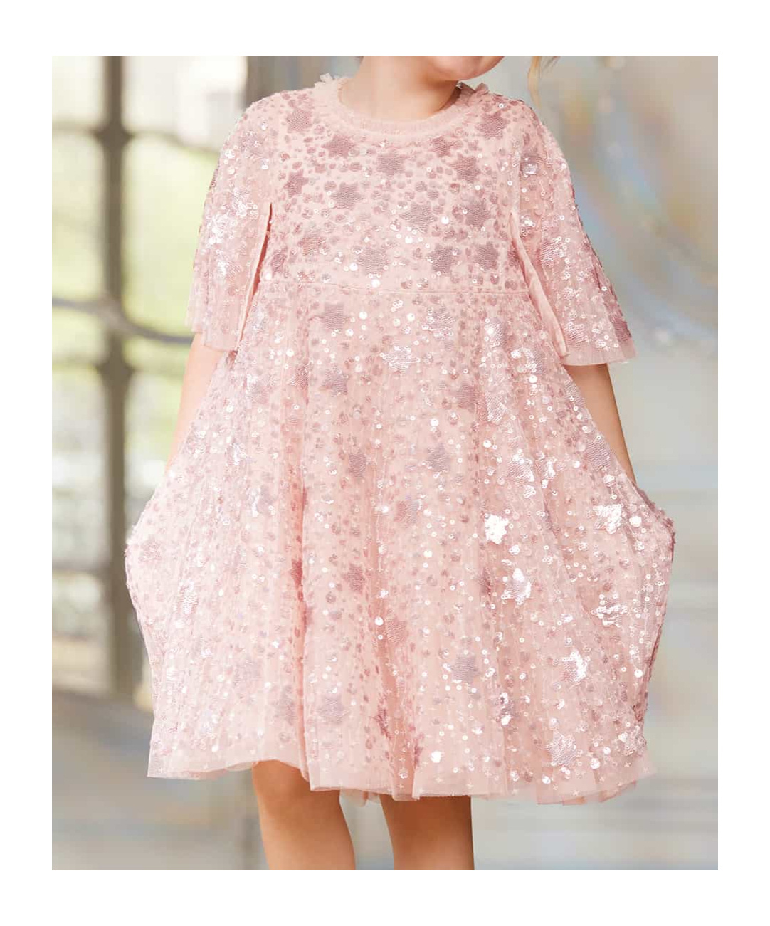 Needle & Thread Meteor Dress In Pink