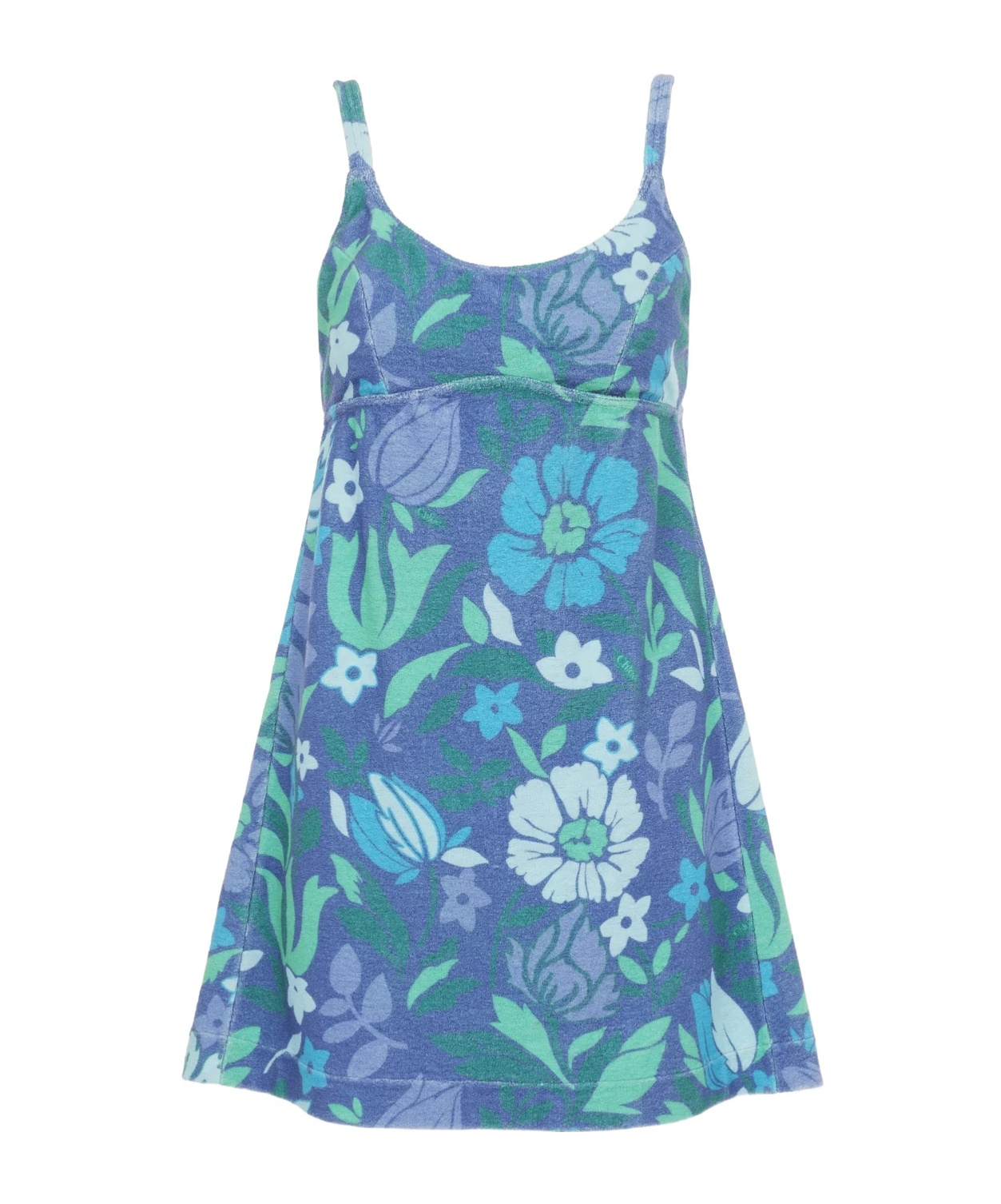 Chloé Printed Cotton-jersey Mini Dress In Blue