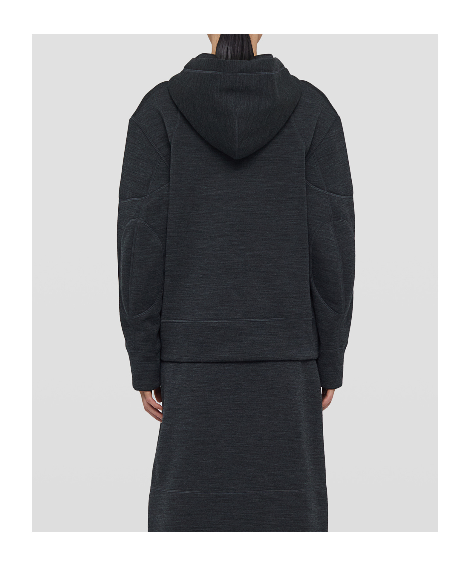 Jil Sander Wool Hoodie In Black