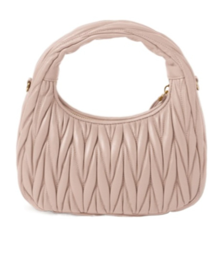 Miu Miu Lamb Leather Quilted Shoulder Bag In Pink