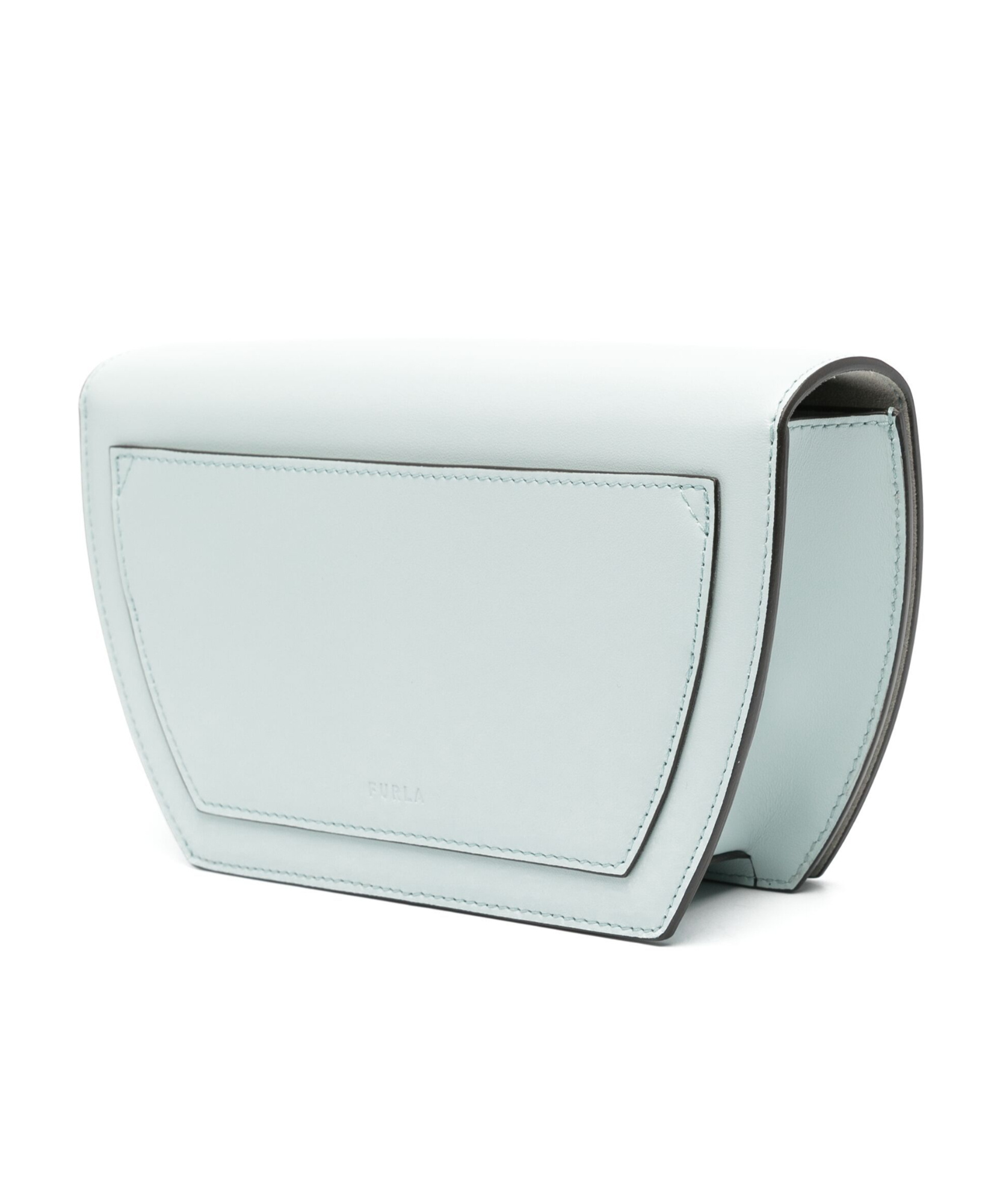 Shop Furla Clamshell Crossbody Bag In White