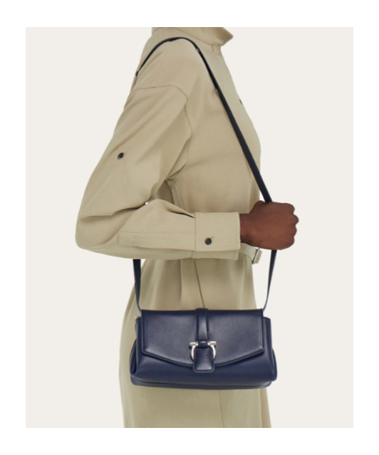 Ferragamo Limoges Front Flap Crossbody Bag In Blue