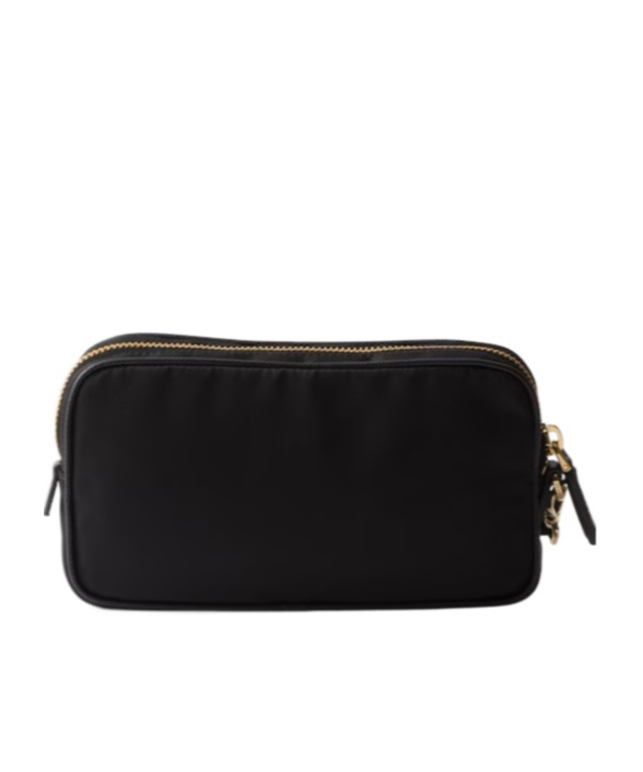 Prada Re-edition 1978 Re-nylon And Saffiano Leather Pouch In Black
