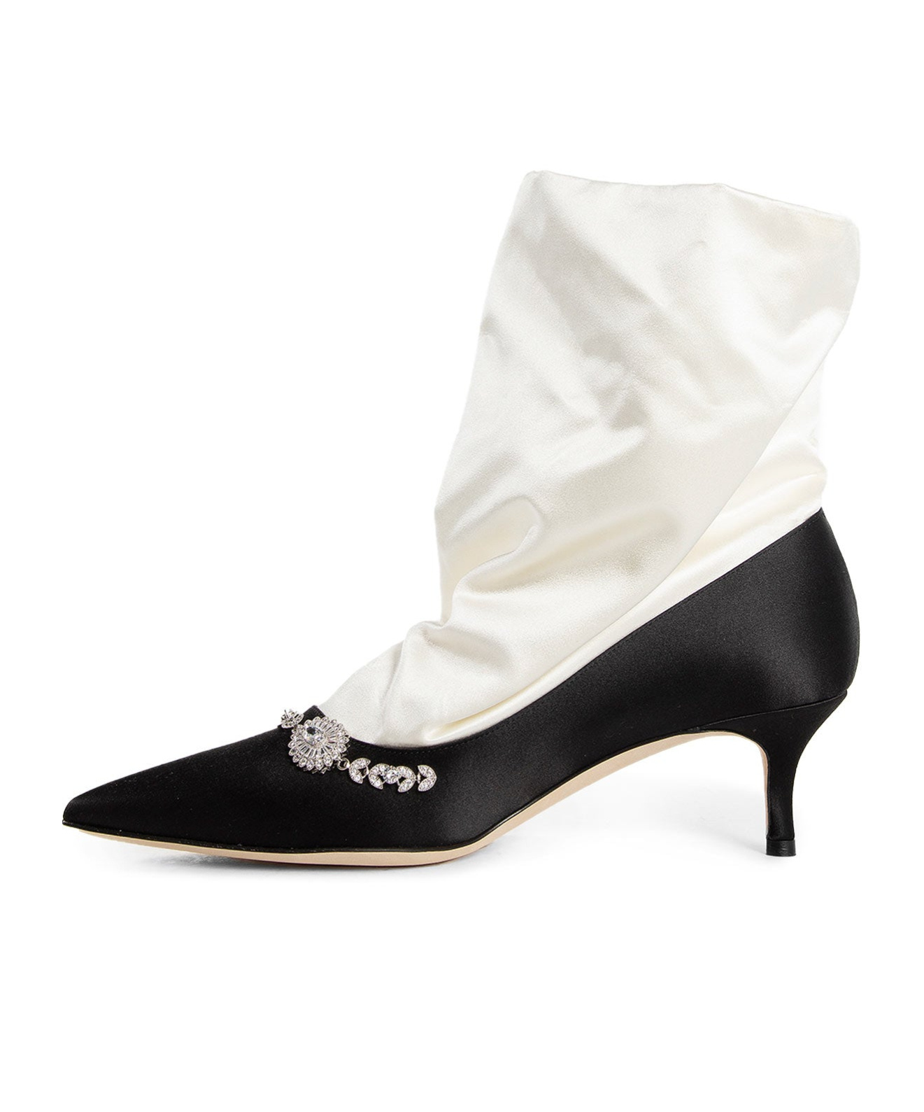 Manolo Blahnik Satin Decorative High Heels In Multi