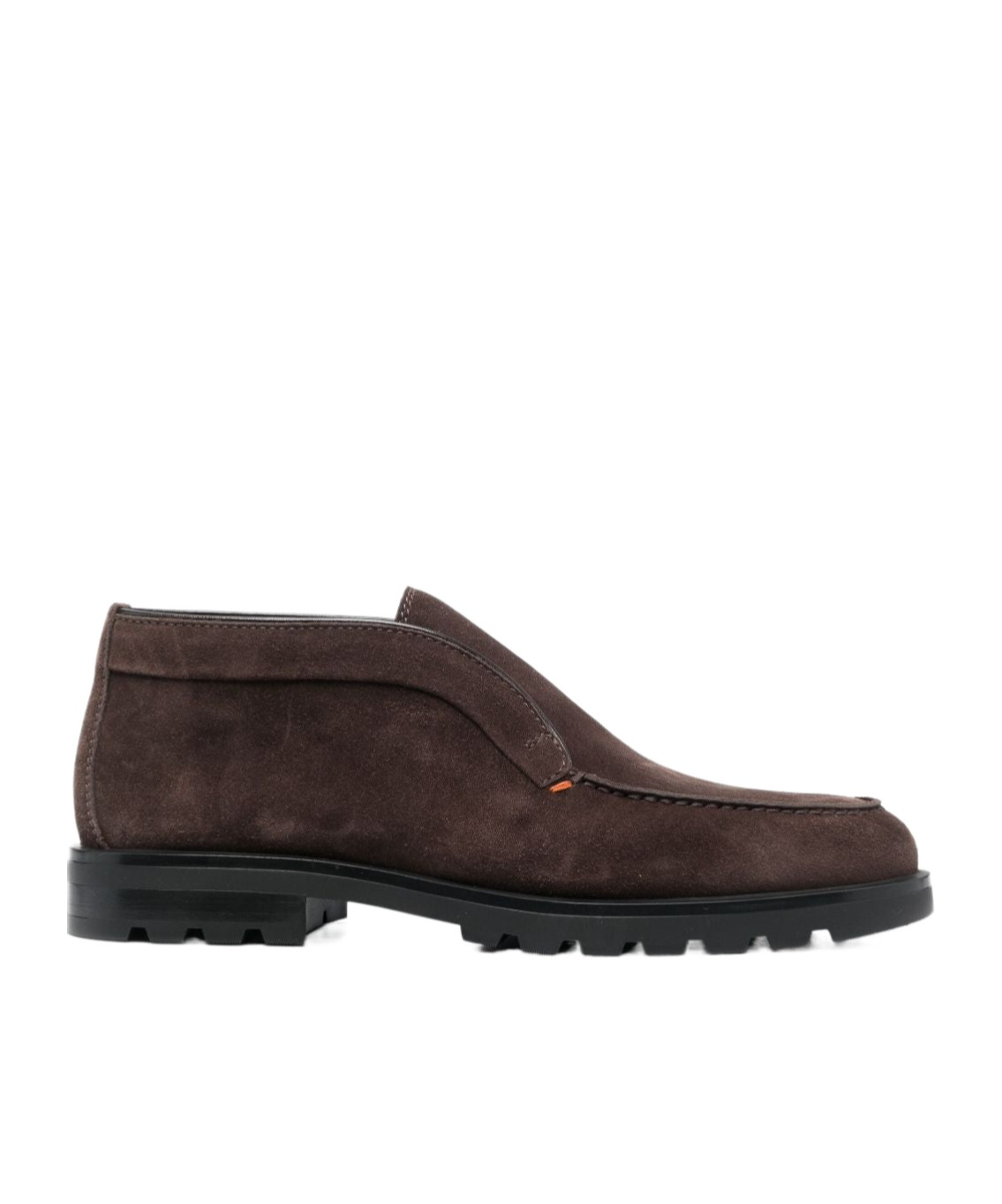 Santoni Slip-ons Desert Suede Loafers Rubber Sole In Brown