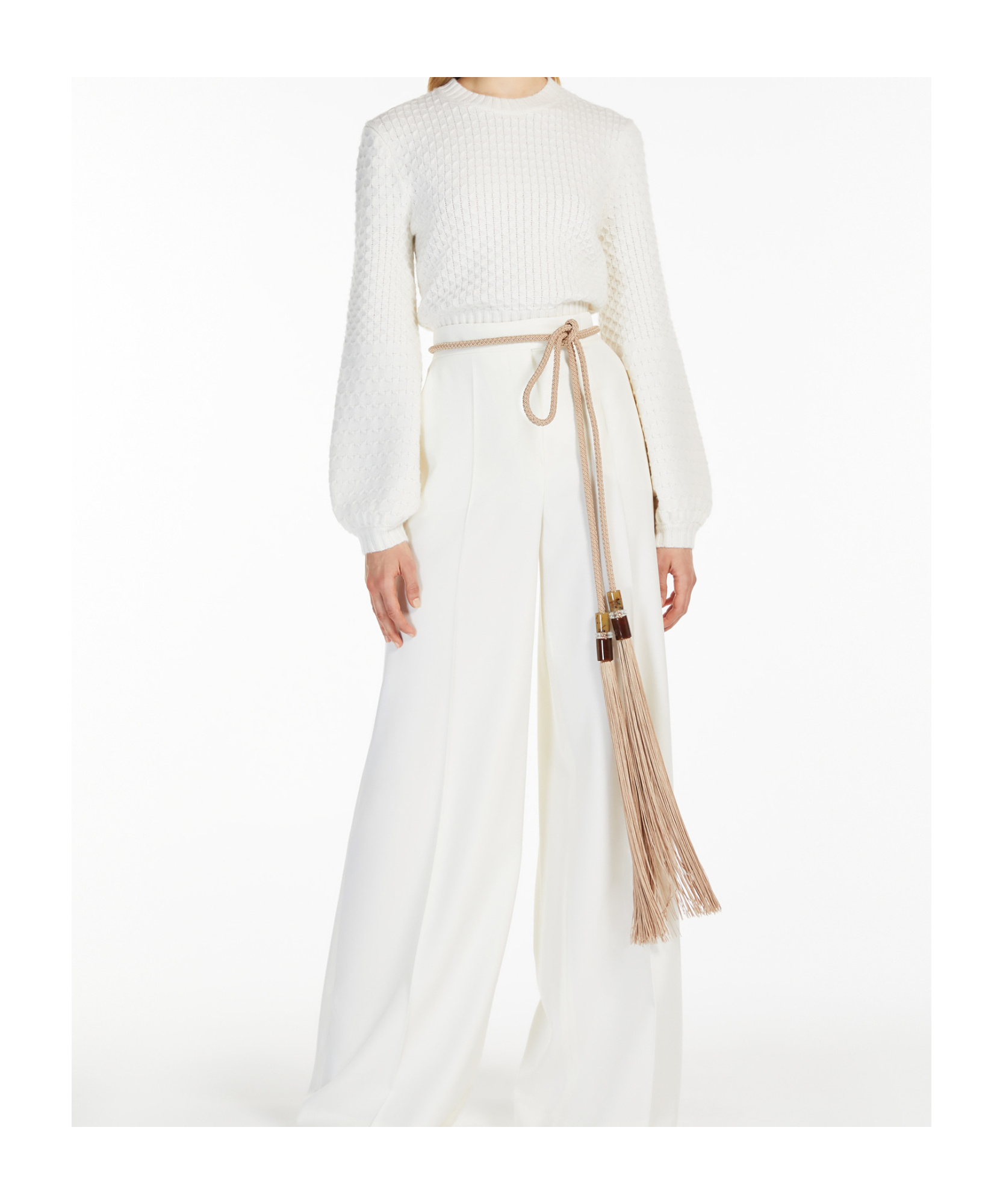 Max Mara Wool Cashmere Sweater In White