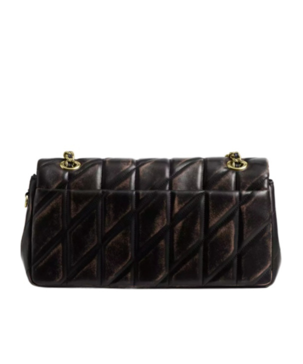 Coach Tabby Shoulder Bag 26 In Loved Leather With Quilting In Multi