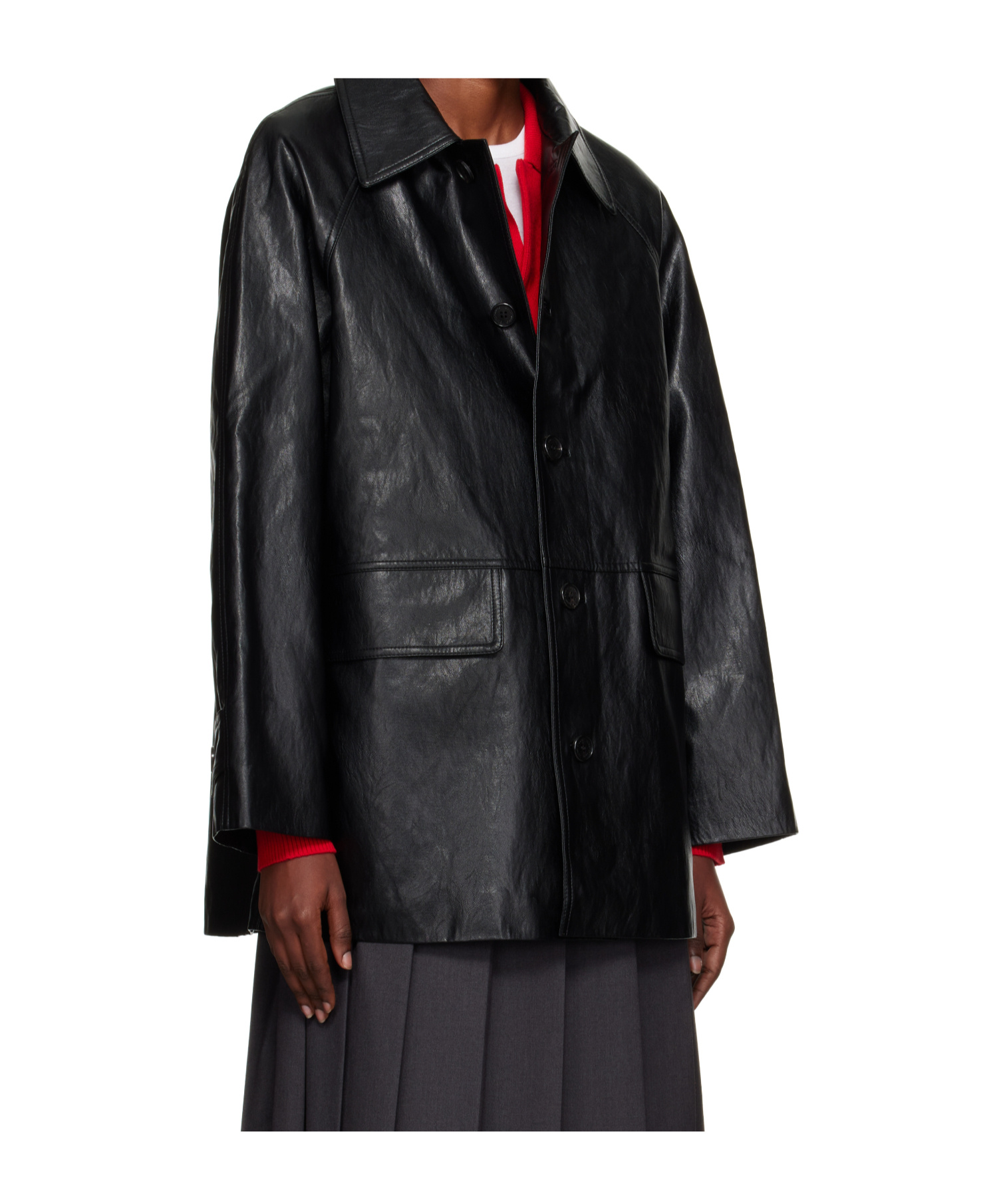 Dunst Button-down Long-sleeved Casual Jacket In Black