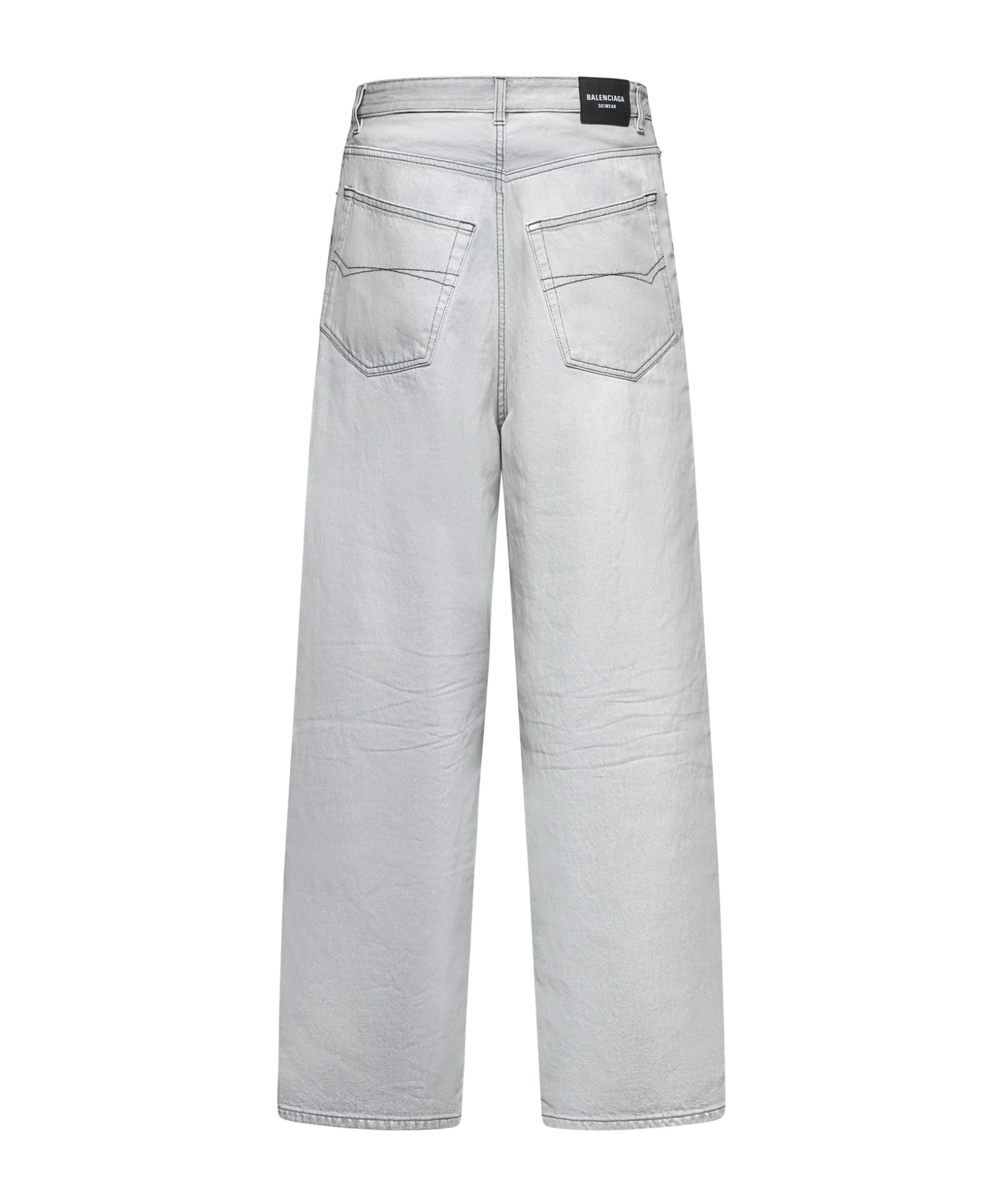 Balenciaga Wide-leg Jeans In Gray