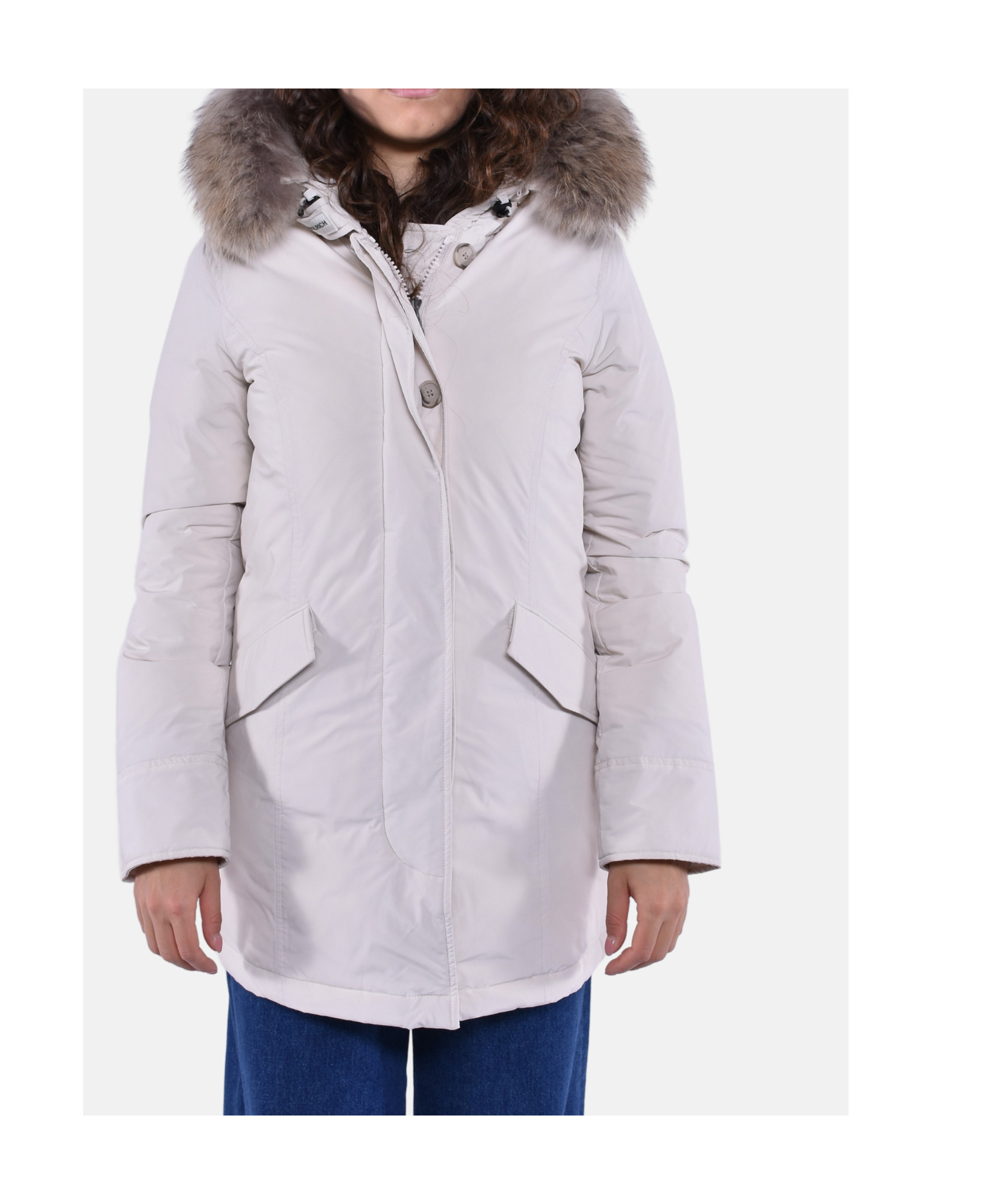 Woolrich Luxury Arctic Raccoon Parka In Neutral