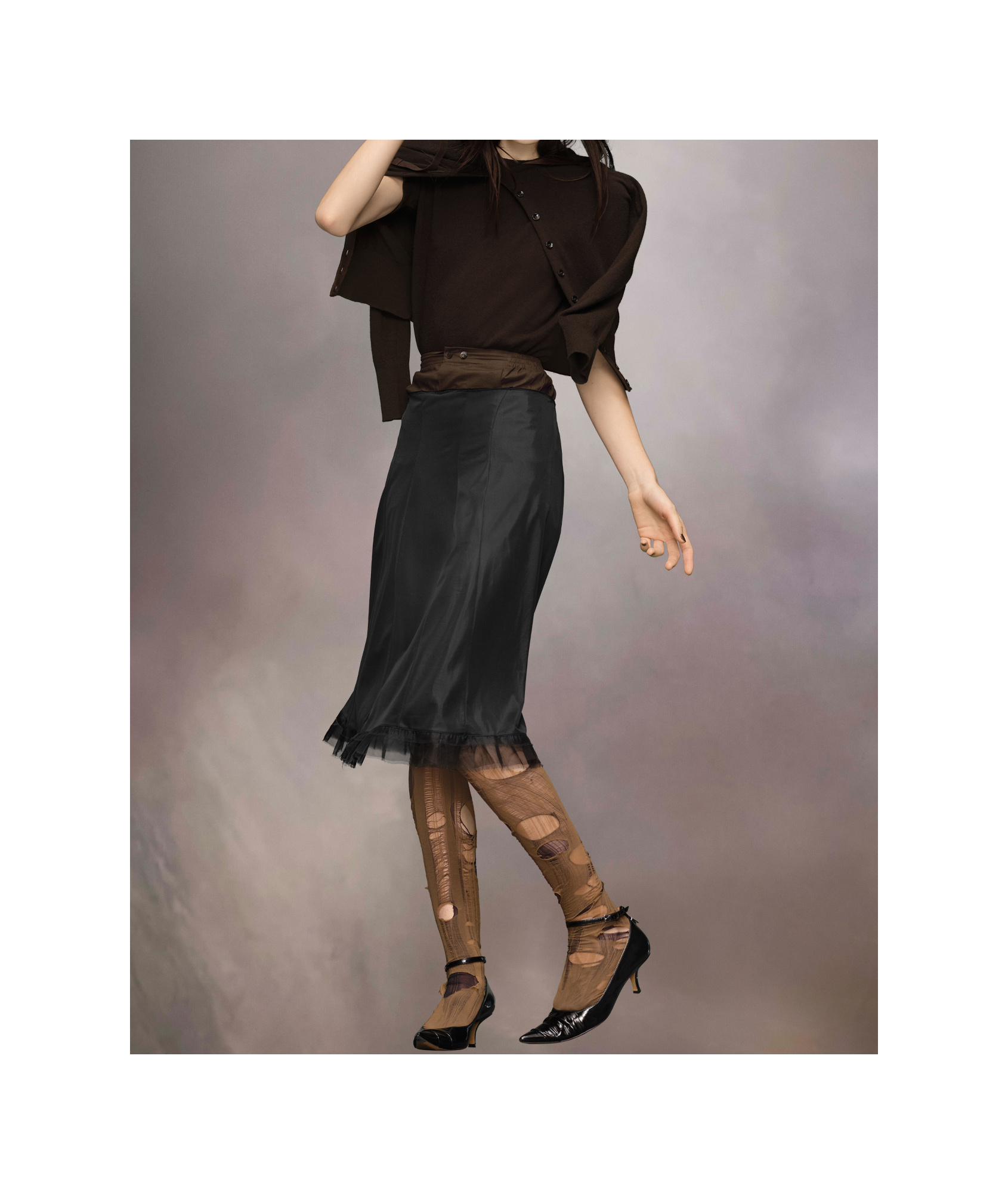 Shop Maison Margiela Anonymity Of The Lining Skirt In Black