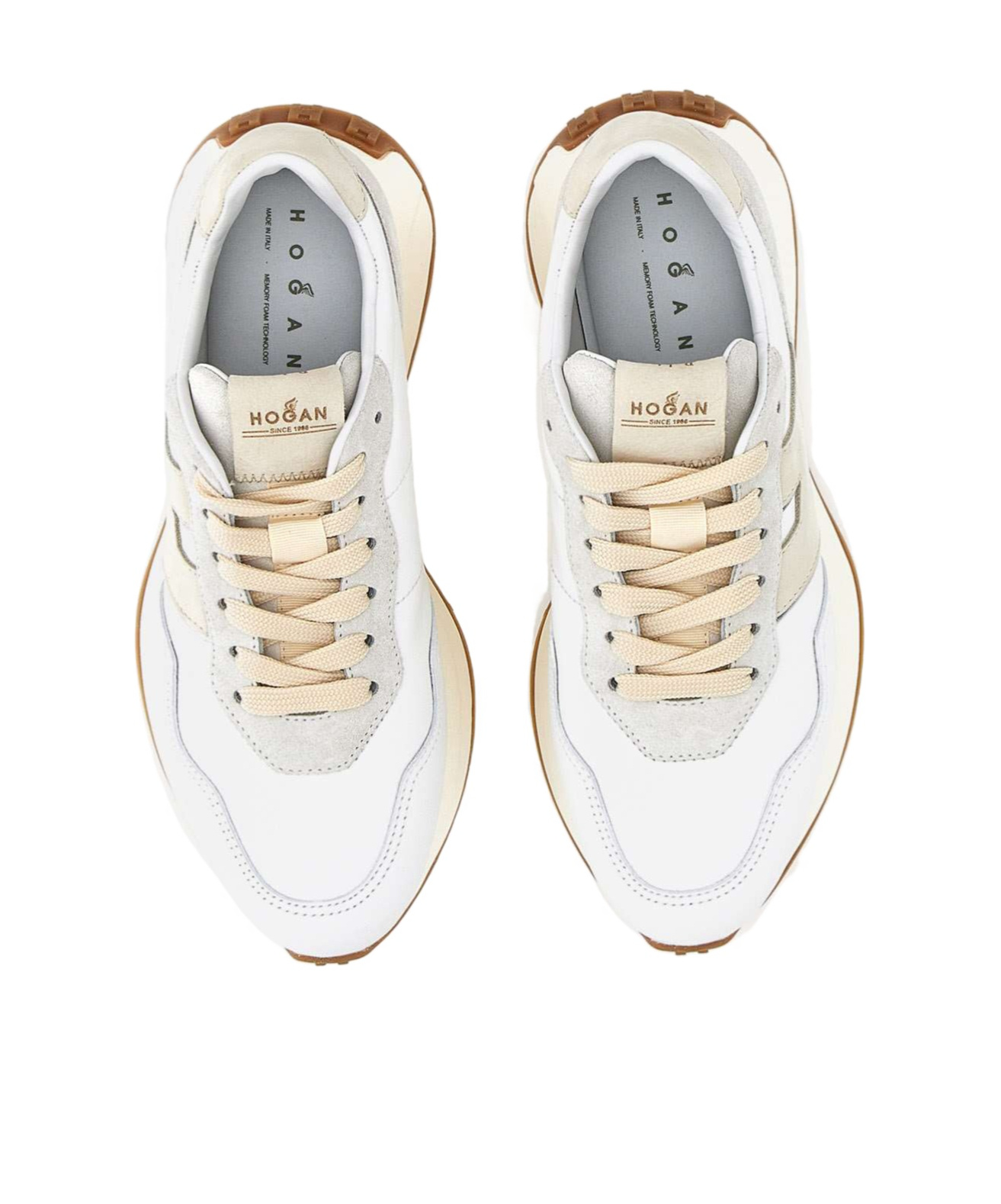 Hogan High-top Sneakers Suede Inserts In White