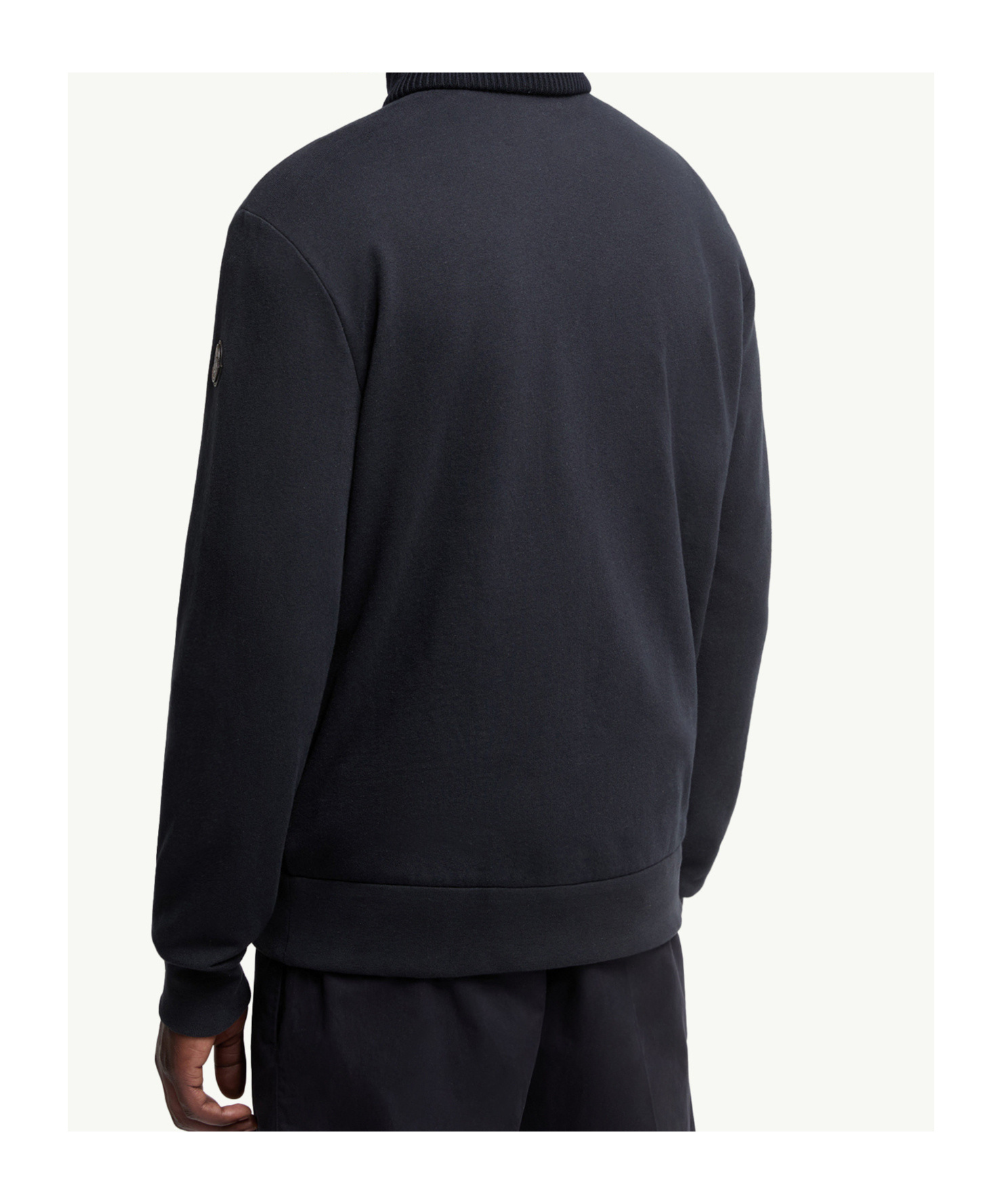 Moncler Cotton And Cashmere Zip-up Sweatshirt In Blue