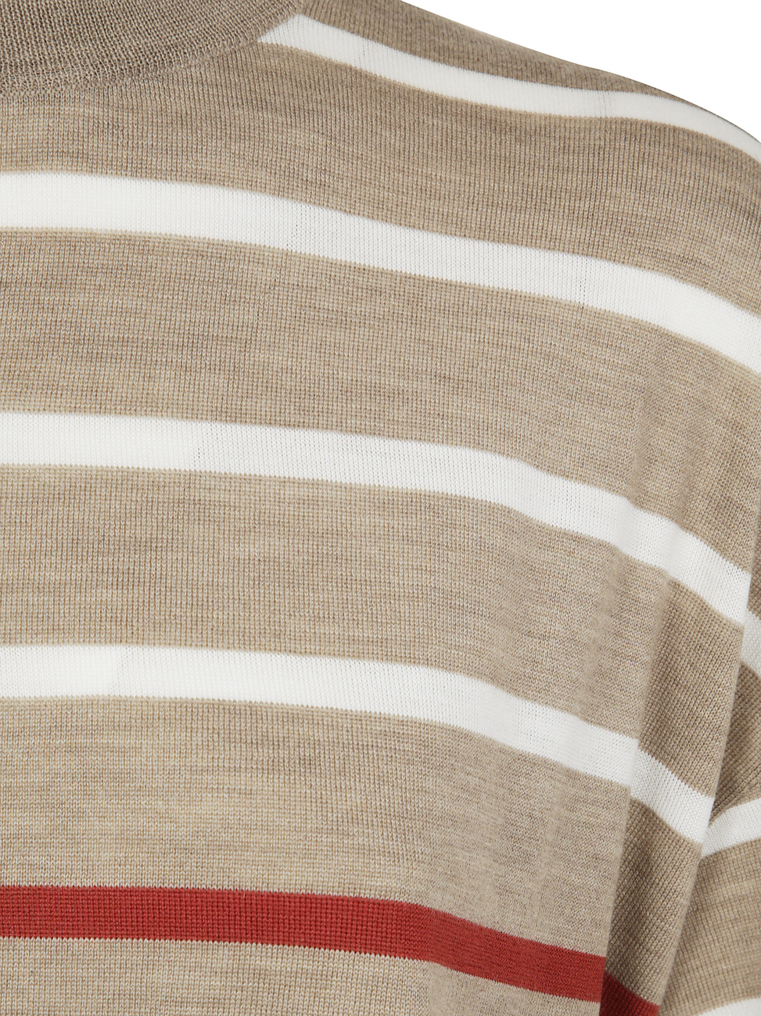 Brunello Cucinelli Round Neck Short Sleeves Sweater In Nude