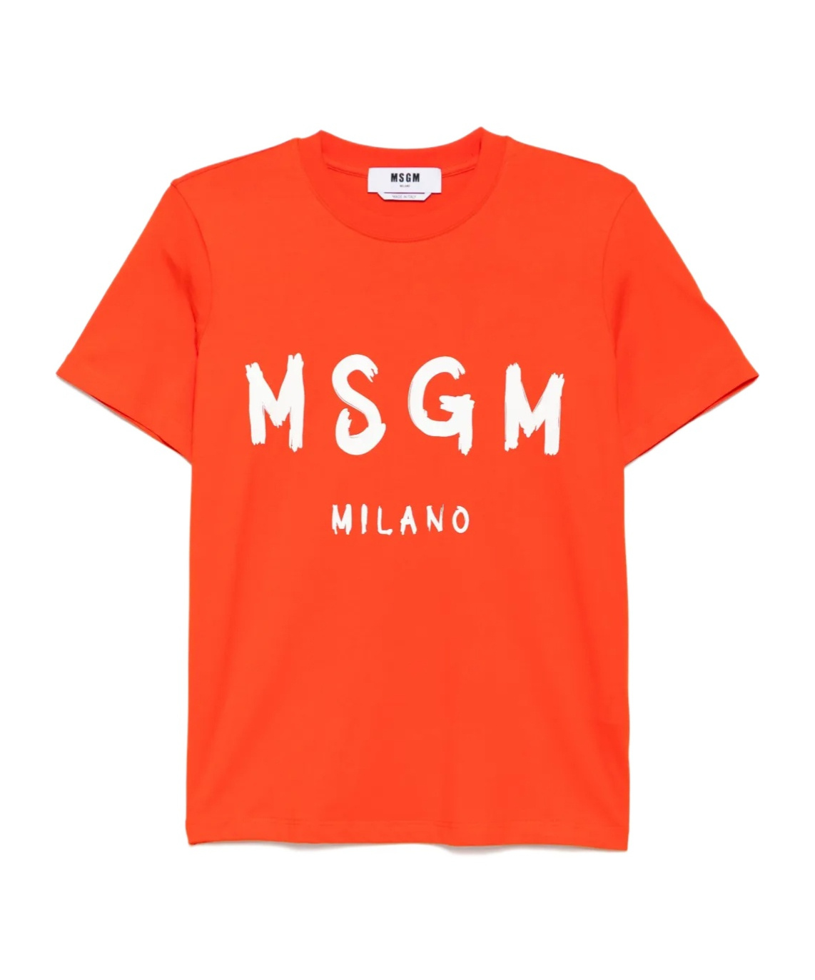 Msgm T-shirt Mit Logo-print In Orange