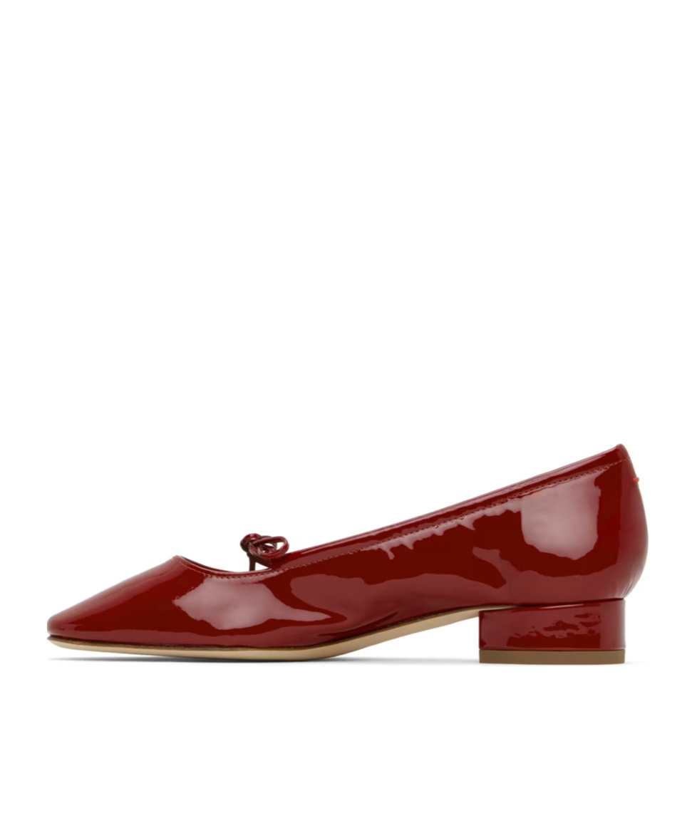 Aeyde Red Darya Ballerina Flats In Red
